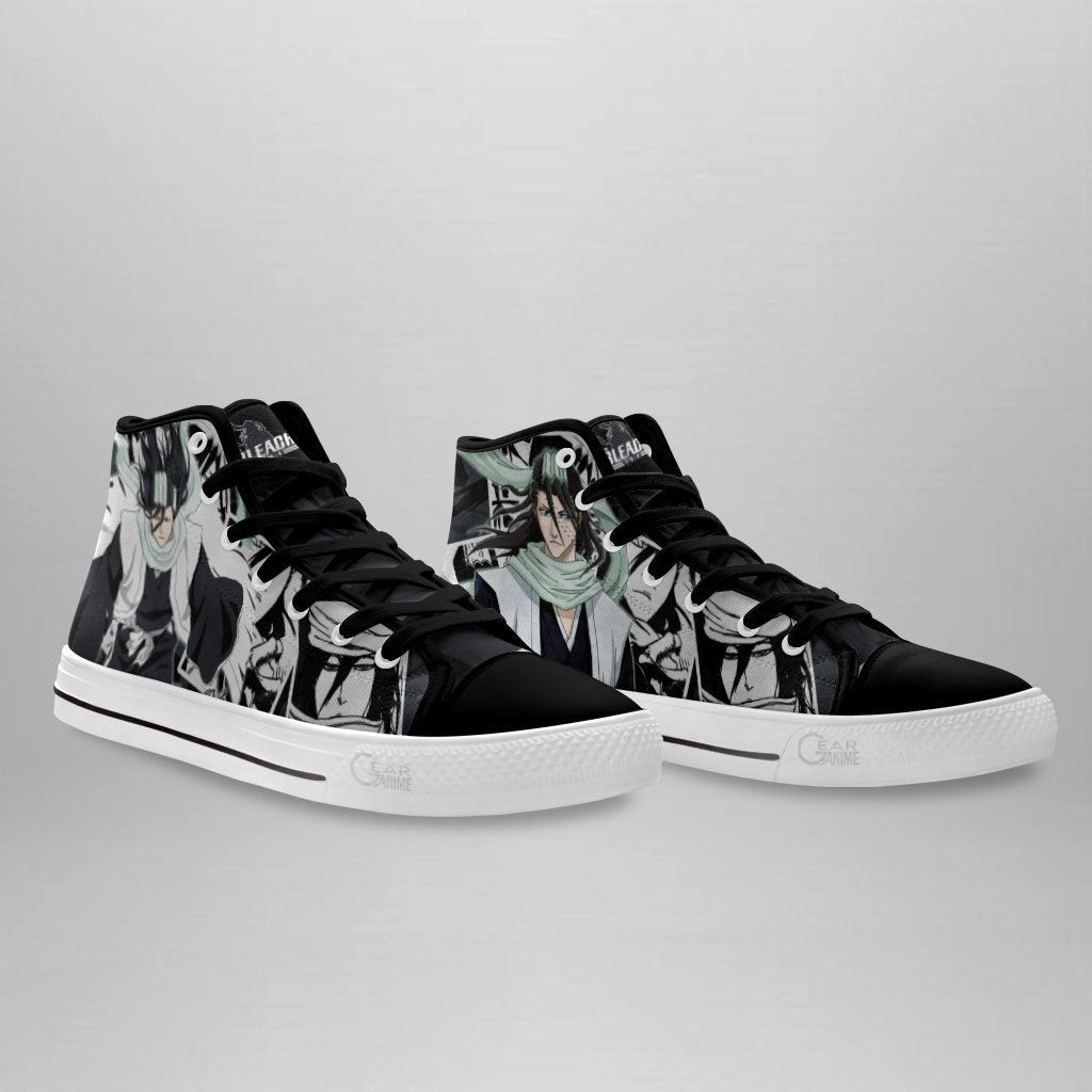 Byakuya Kuchiki High Top Shoes Custom Bleach Anime Sneakers