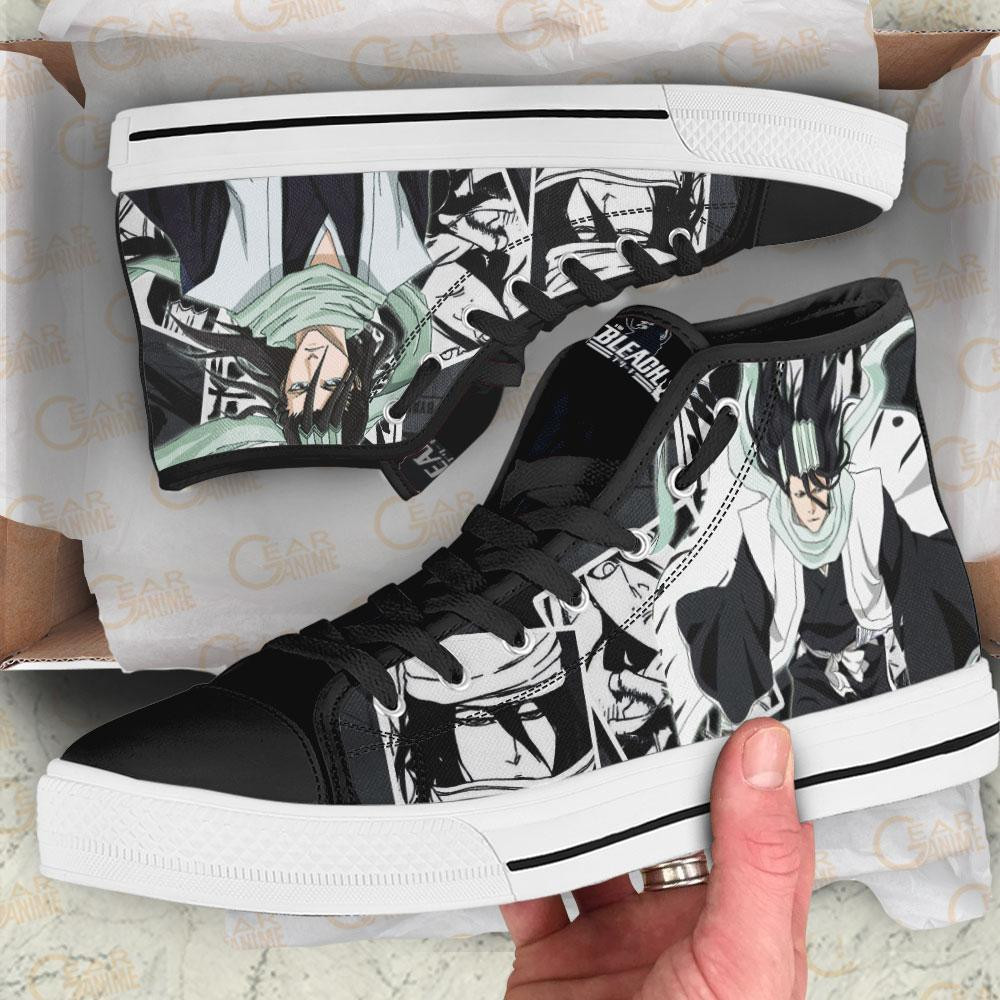 Byakuya Kuchiki High Top Shoes Custom Bleach Anime Sneakers