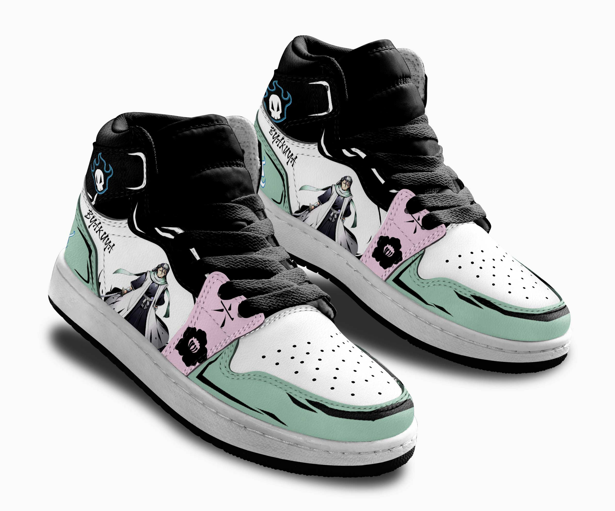 Byakuya Kuchiki Kids Sneakers Custom Anime Bleach Shoes For Kids