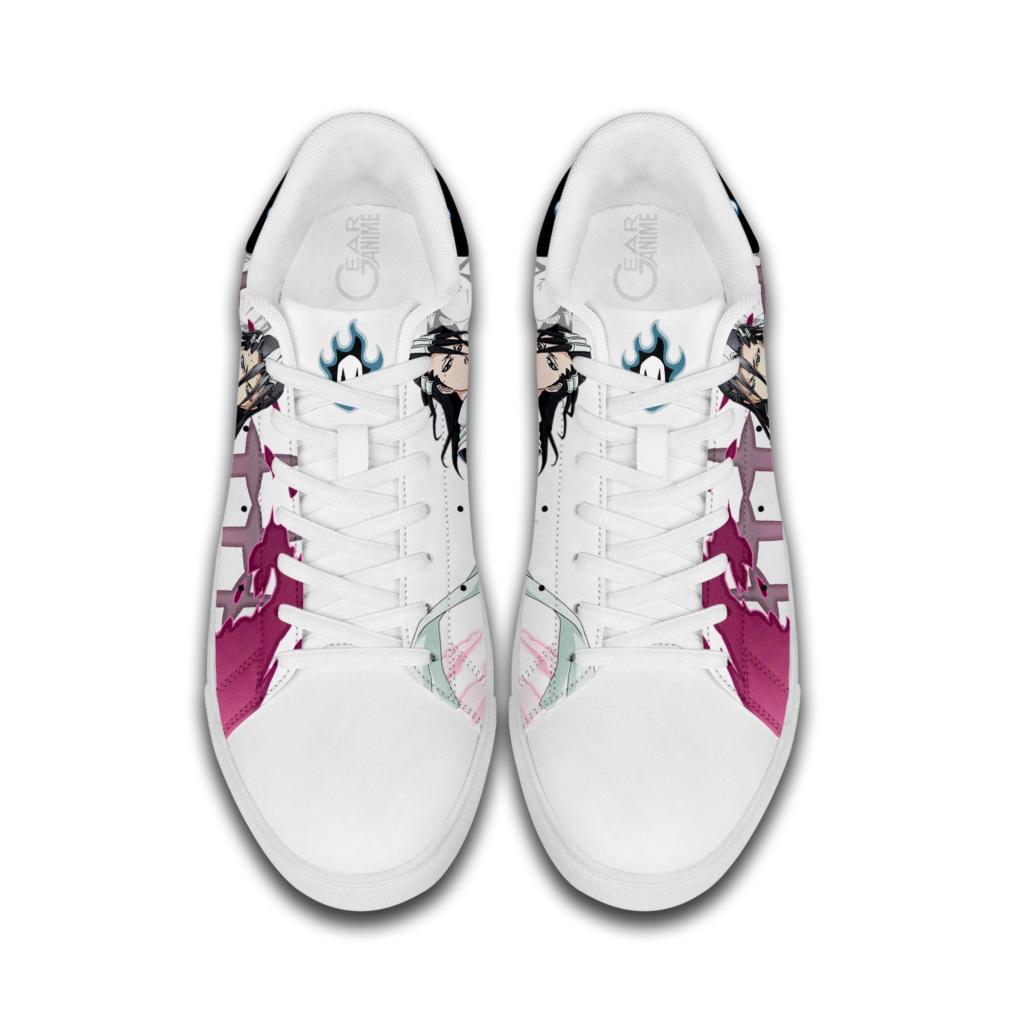 Byakuya Kuchiki Skate Sneakers Custom Anime Bleach Shoes