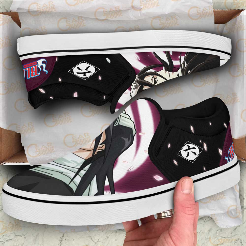 Byakuya Kuchiki Slip-On Shoes Canvas Custom Anime Bleach Shoes