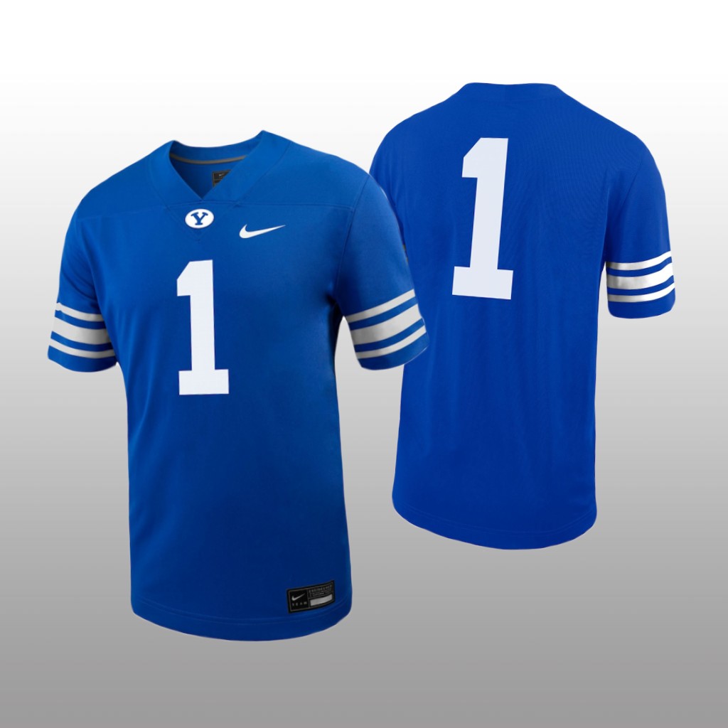 BYU Cougars #1 Untouchable Royal Jersey