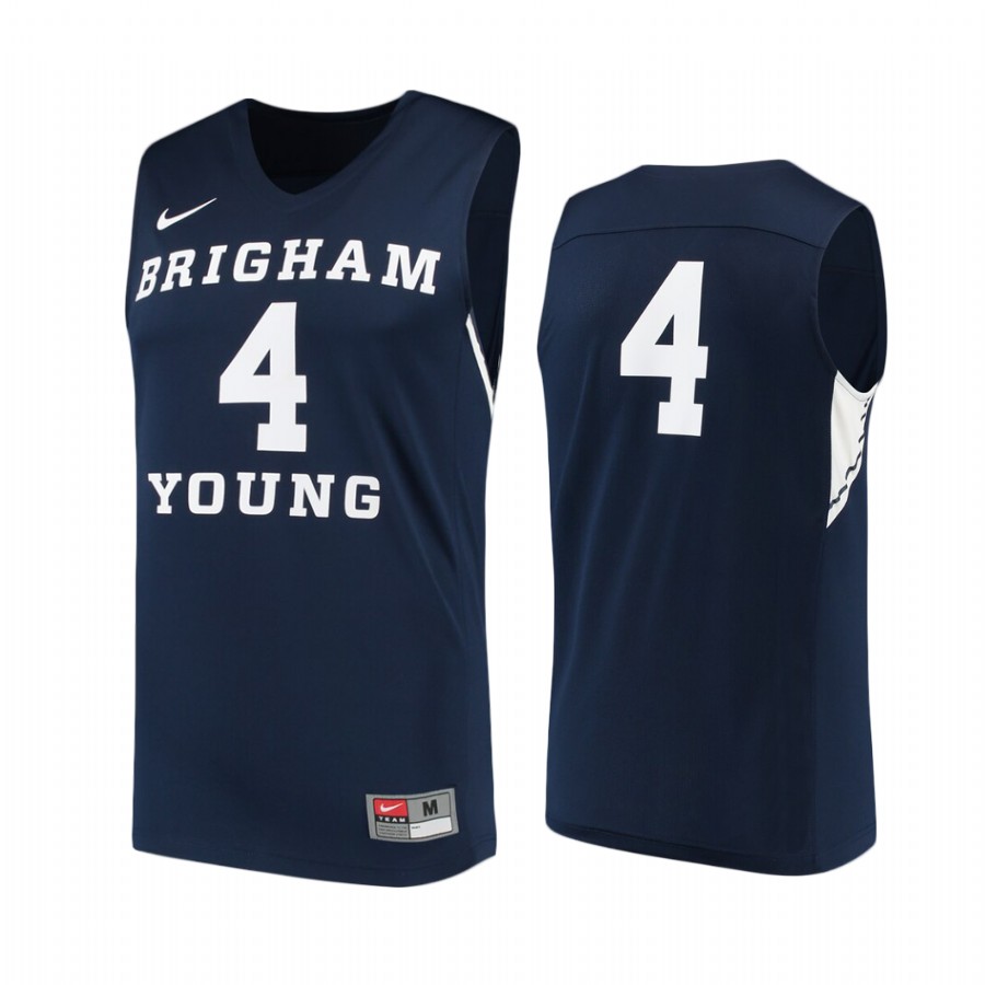 BYU Cougars #4 College Jersey - Navy