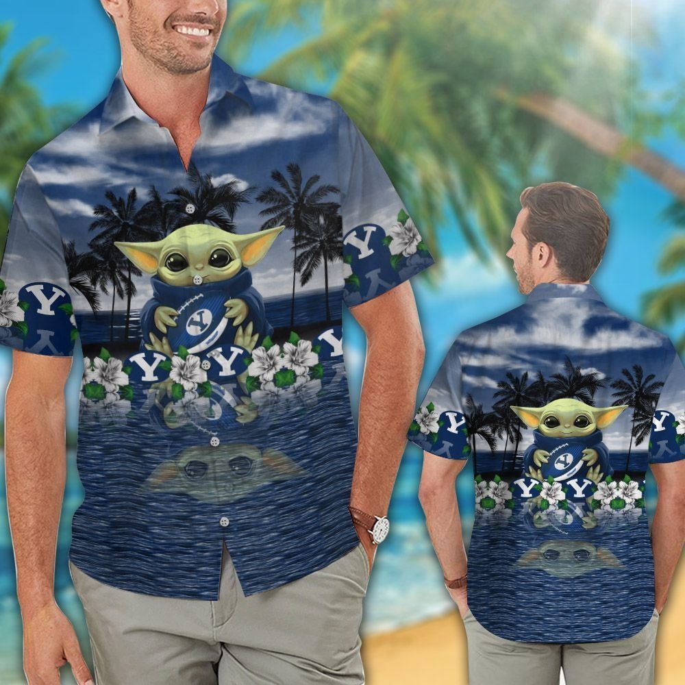 BYU Cougars Baby Yoda Hawaiian Shirt