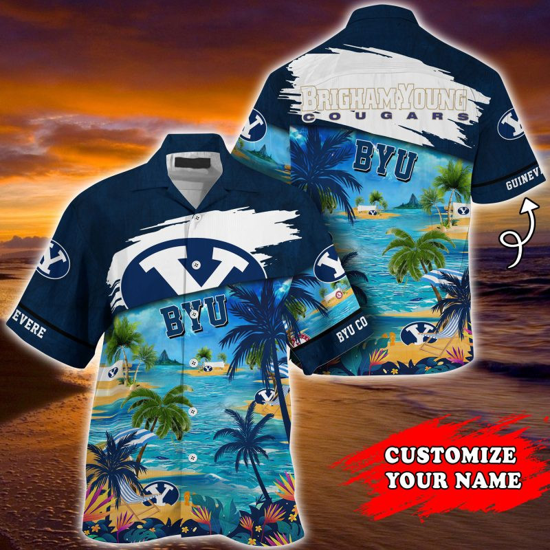 BYU Cougars NCAA Customized Summer Hawaiian Shirt