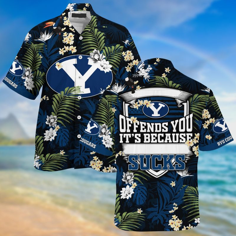 BYU Cougars NCAA Summer – Hawaii Shirt For This Season – Gift For Sport Lovers With Tropical Patterns