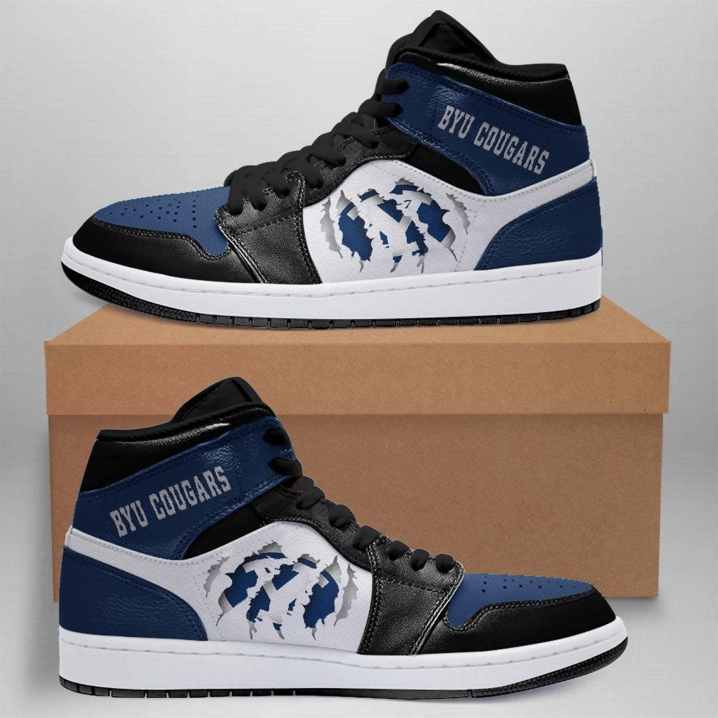 BYU Cougars NCAA Team Sneakers Gift For Fans High Top Air Jordan Sneaker, Air Jordan Hightop