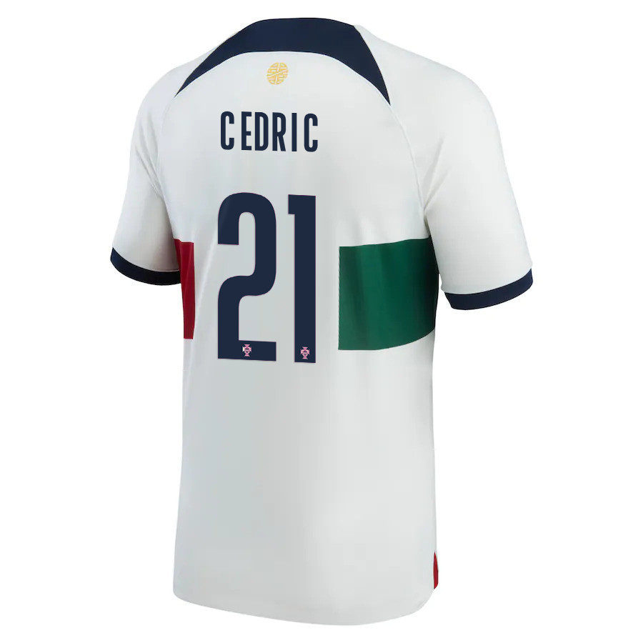Cédric Soares 21 FIFA World Cup Qatar 2022 Patch Portugal National Team – Away  Soccer Jersey