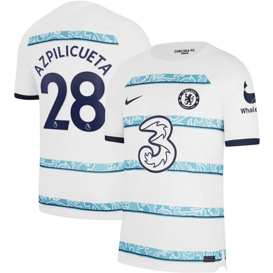 César Azpilicueta 28 Chelsea 2022/23 Away Soccer Jersey – Men White