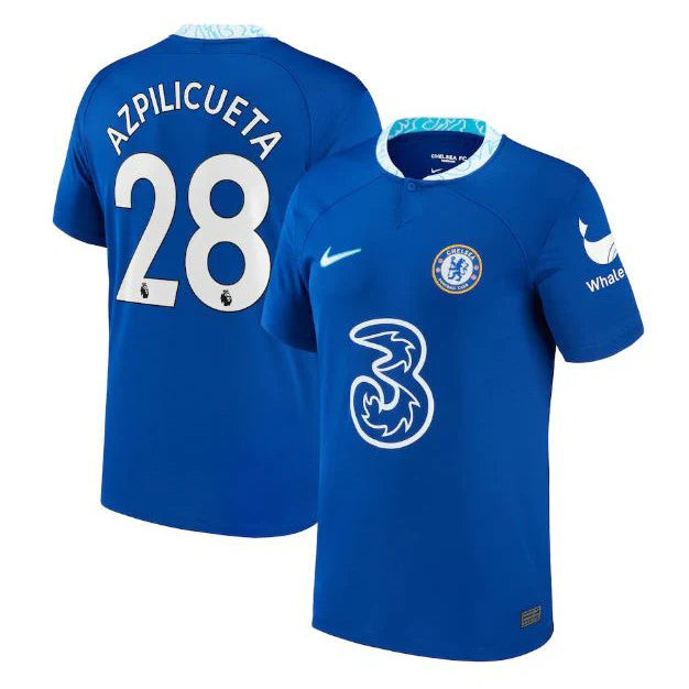 César Azpilicueta 28 Chelsea 2022/23 Home Soccer Jersey – Men Blue