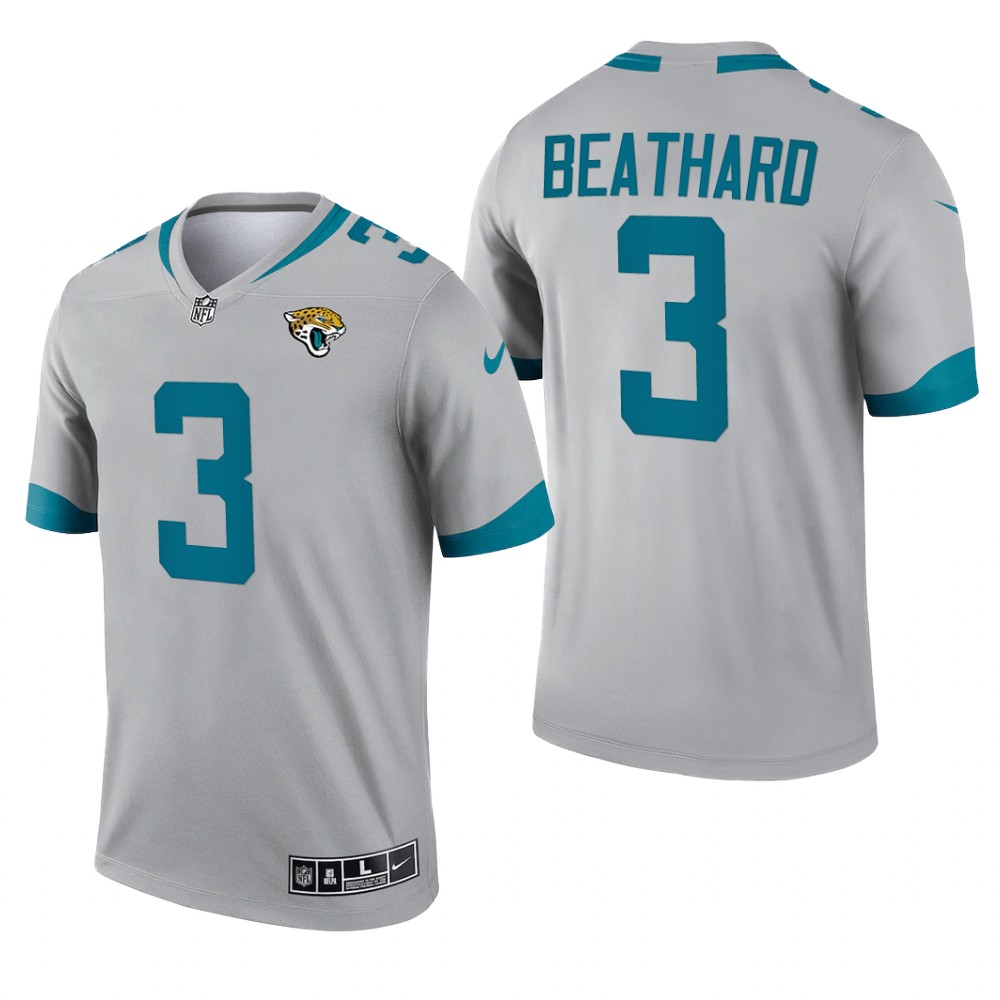 C.J. Beathard Jacksonville Jaguars Silver Jersey Inverted Legend – Men’s