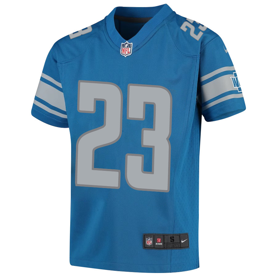 C.J. Gardner-Johnson 23 Detroit Lions Game Youth Stitched Jersey – Blue