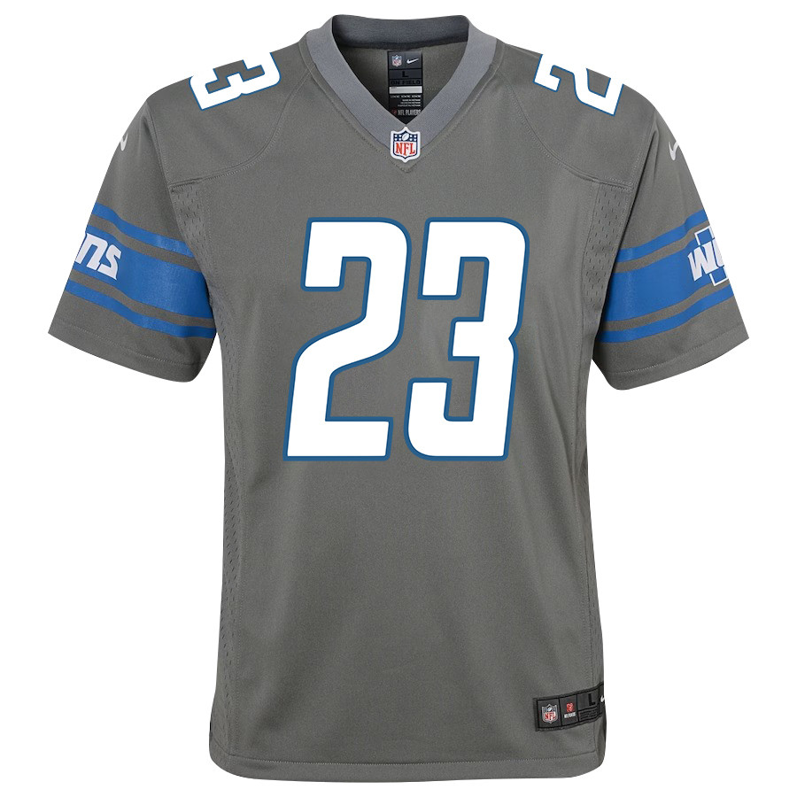 C.J. Gardner-Johnson 23 Detroit Lions Game Youth Stitched Jersey – Silver