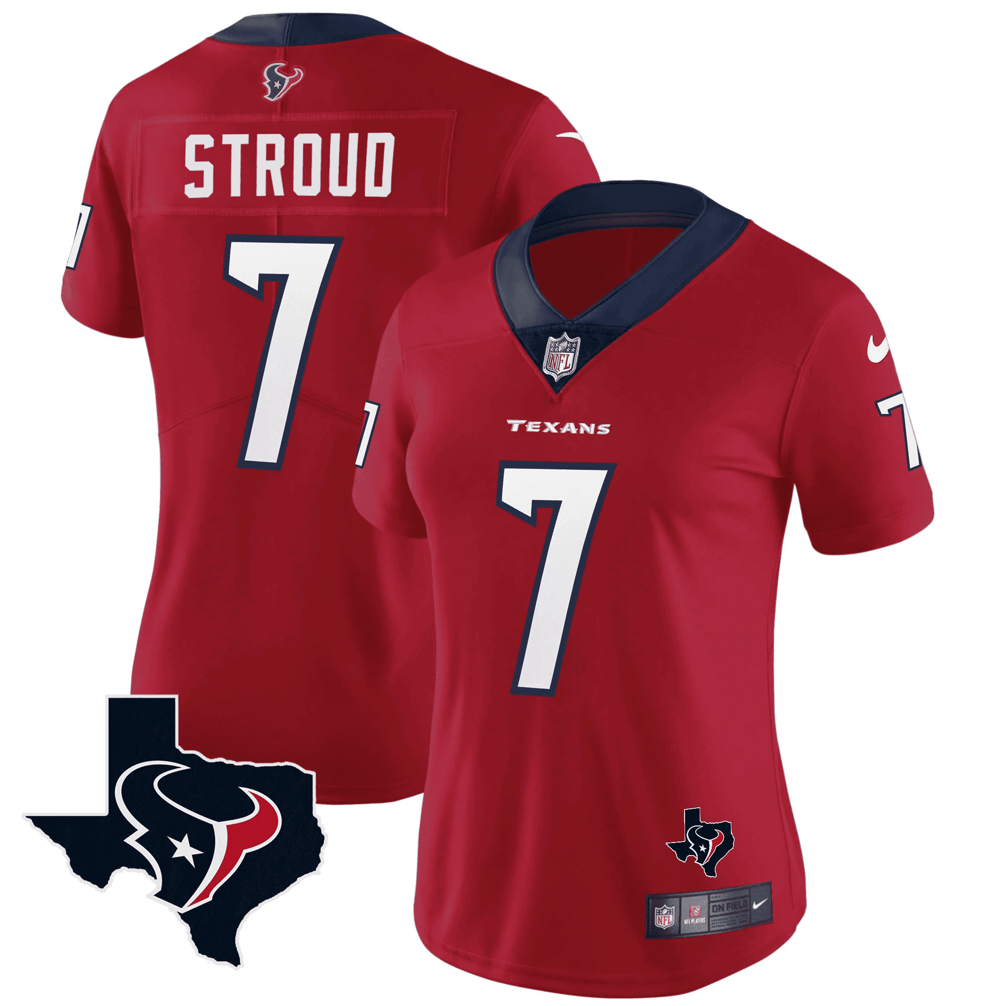 C.J. Stroud Houston Texans Vapor Limited Red Jersey - All Stitched 