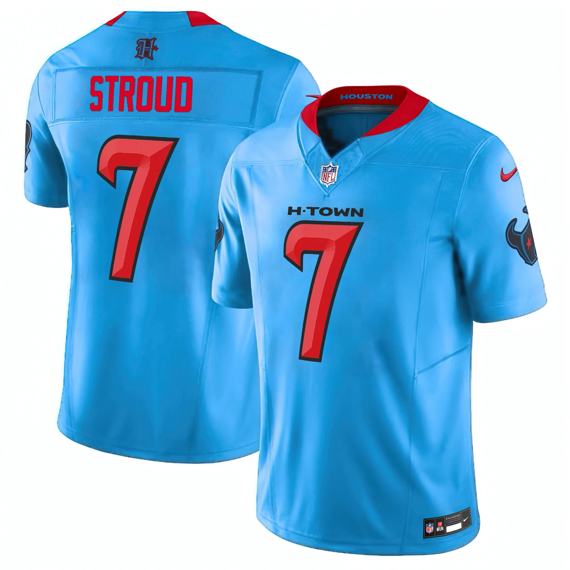 C.J. Stroud Men's Houston Texans 2024 Vapor Limited Blue Jersey - All Stitched 