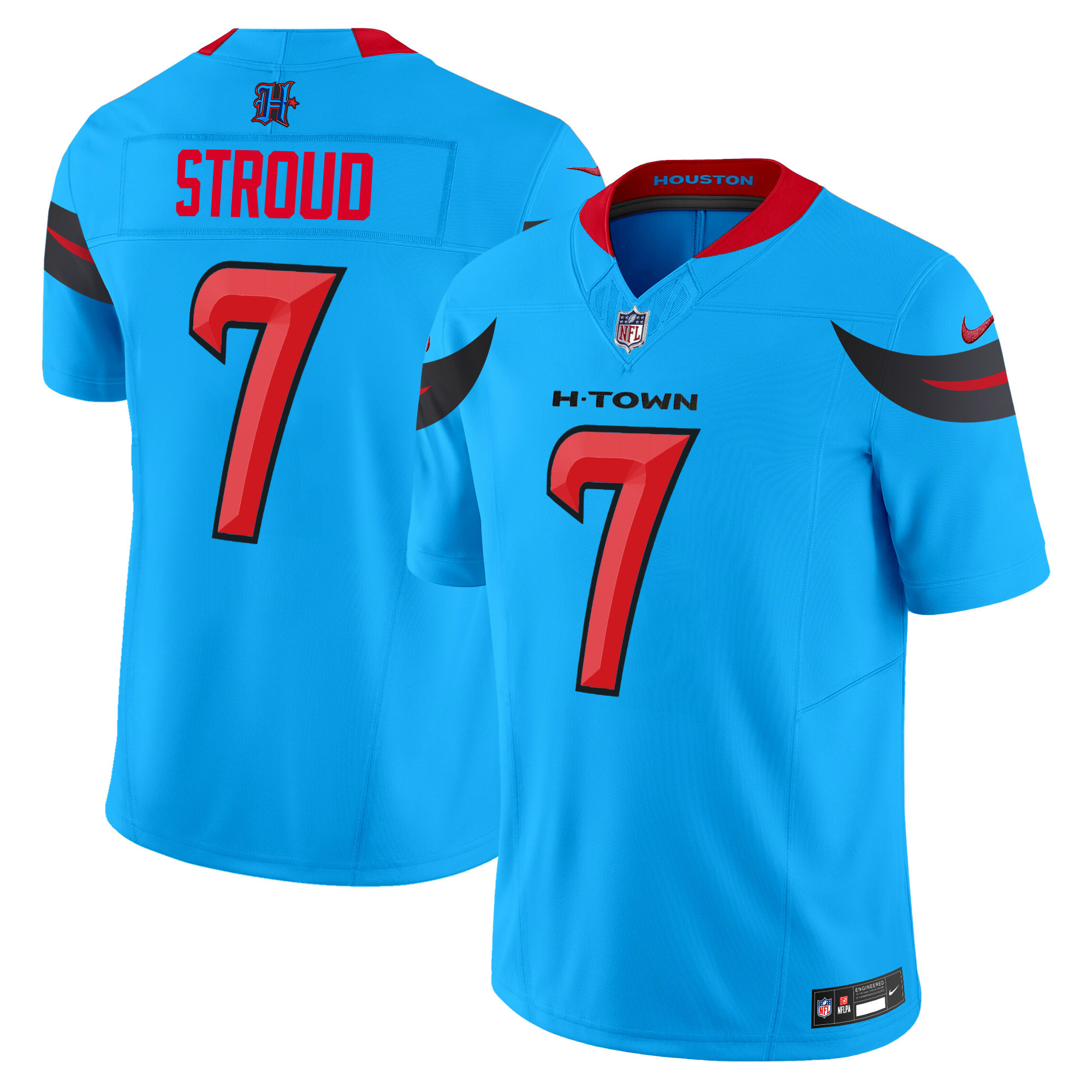 C.J. Stroud Men's Houston Texans 2024 Vapor Limited Blue Jersey - All Stitched 