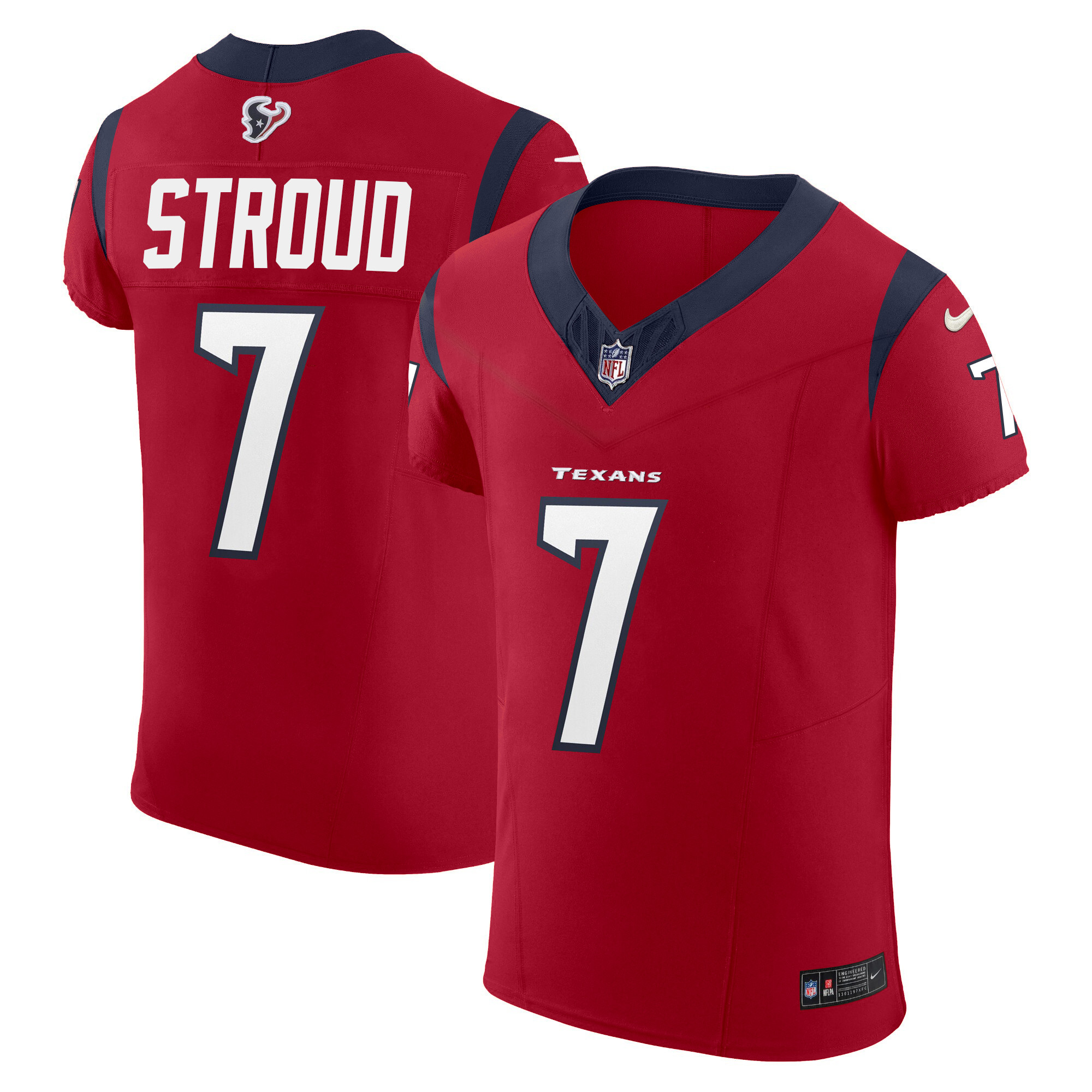 C.J. Stroud Men's Houston Texans Vapor Elite Red Jersey - All Stitched 