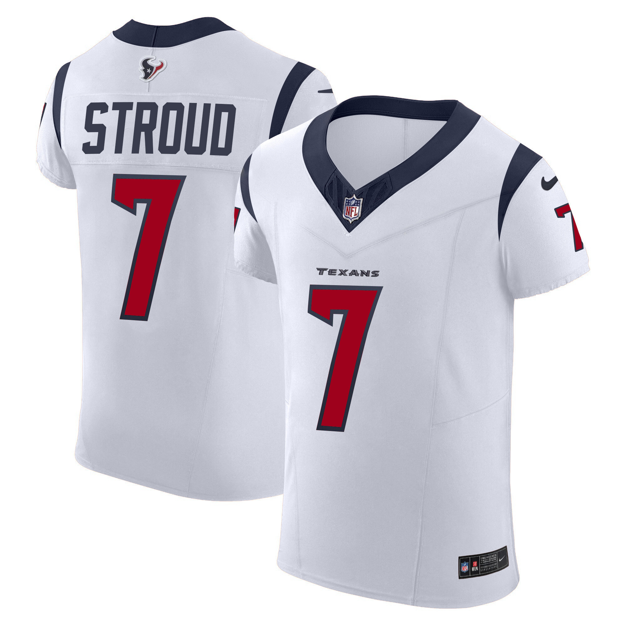 C.J. Stroud Men's Houston Texans Vapor Elite White Jersey - All Stitched 