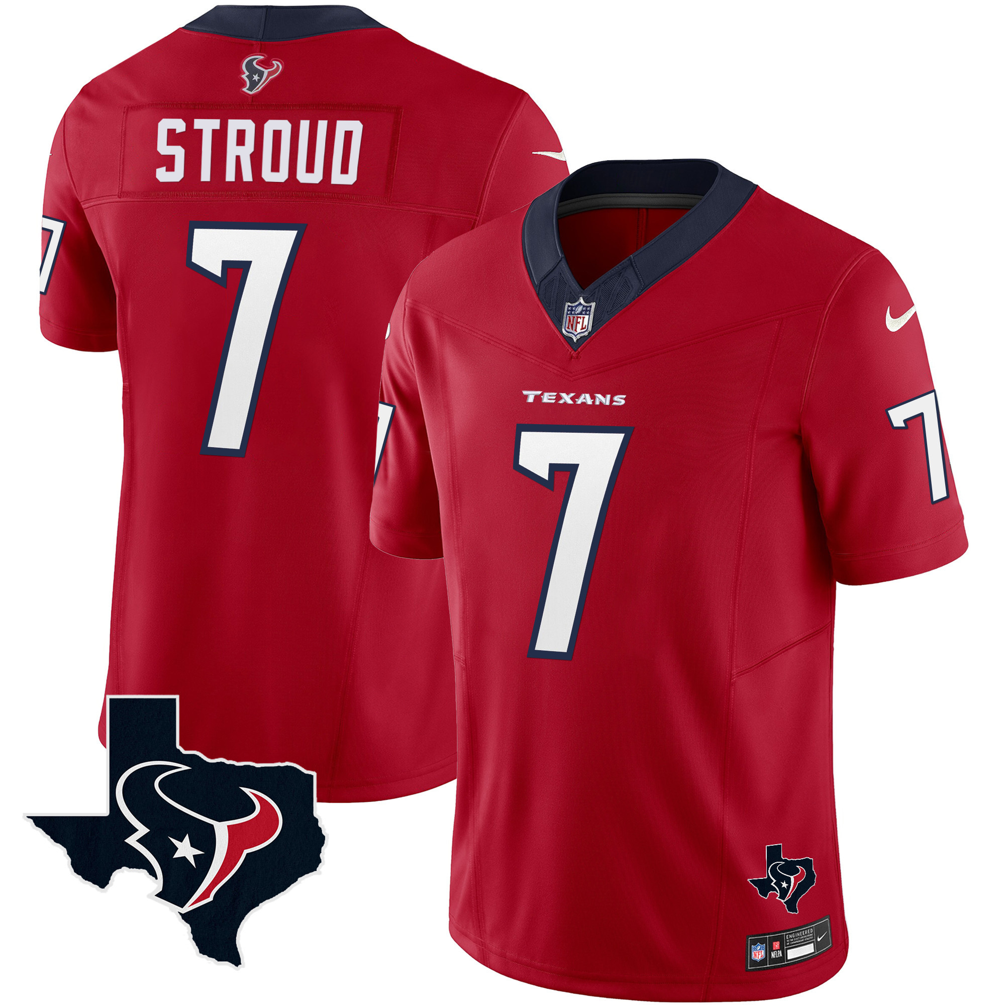 C.J. Stroud Men's Houston Texans Vapor Limited Red Jersey - All Stitched 