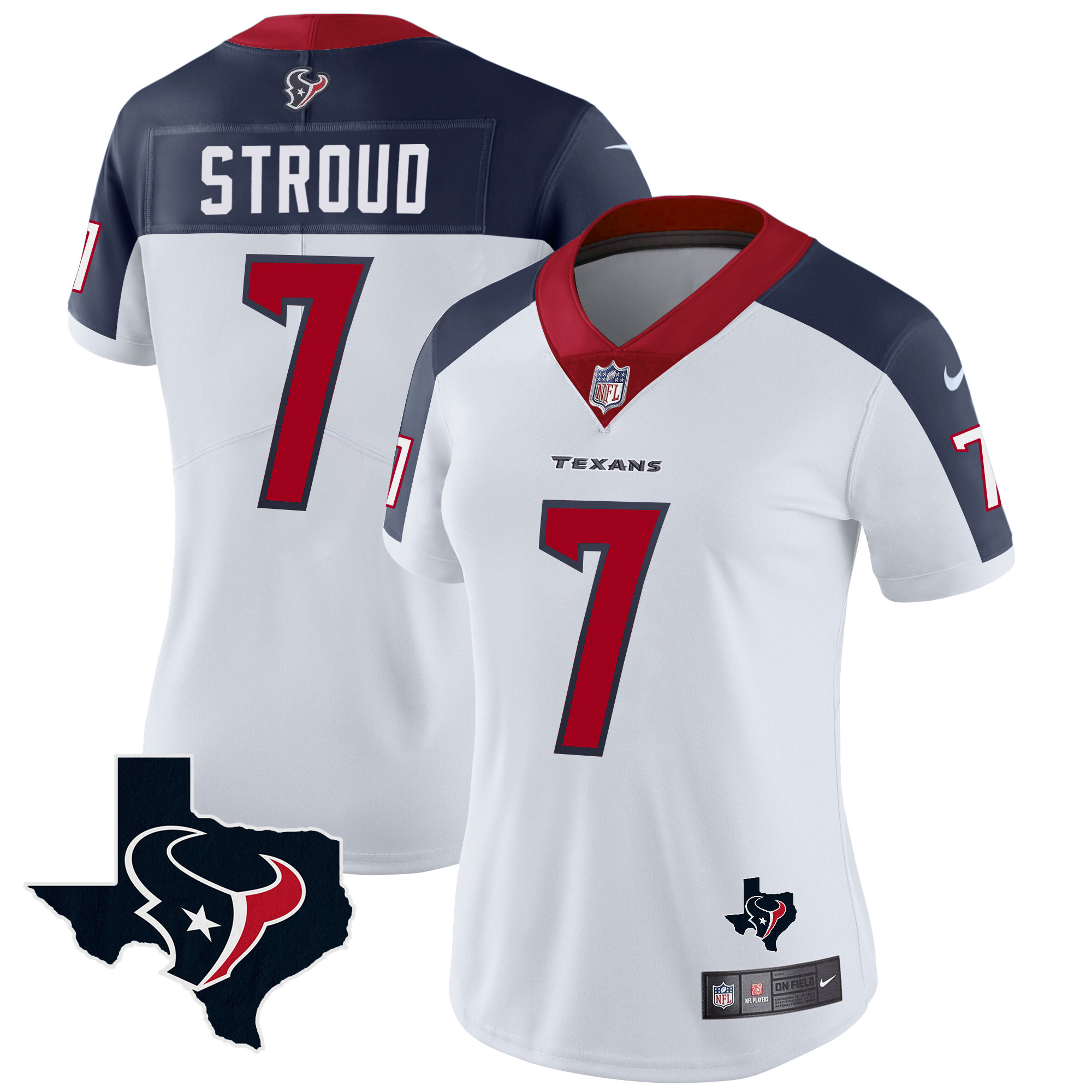 C.J. Stroud Women's Houston Texans Vapor Limited Inverted Jersey - All Stitched 