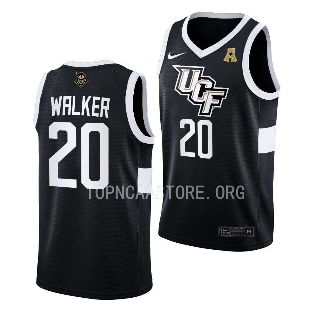 C.J. Walker UCF Knights #20 Black College Jersey 2022-23 Away