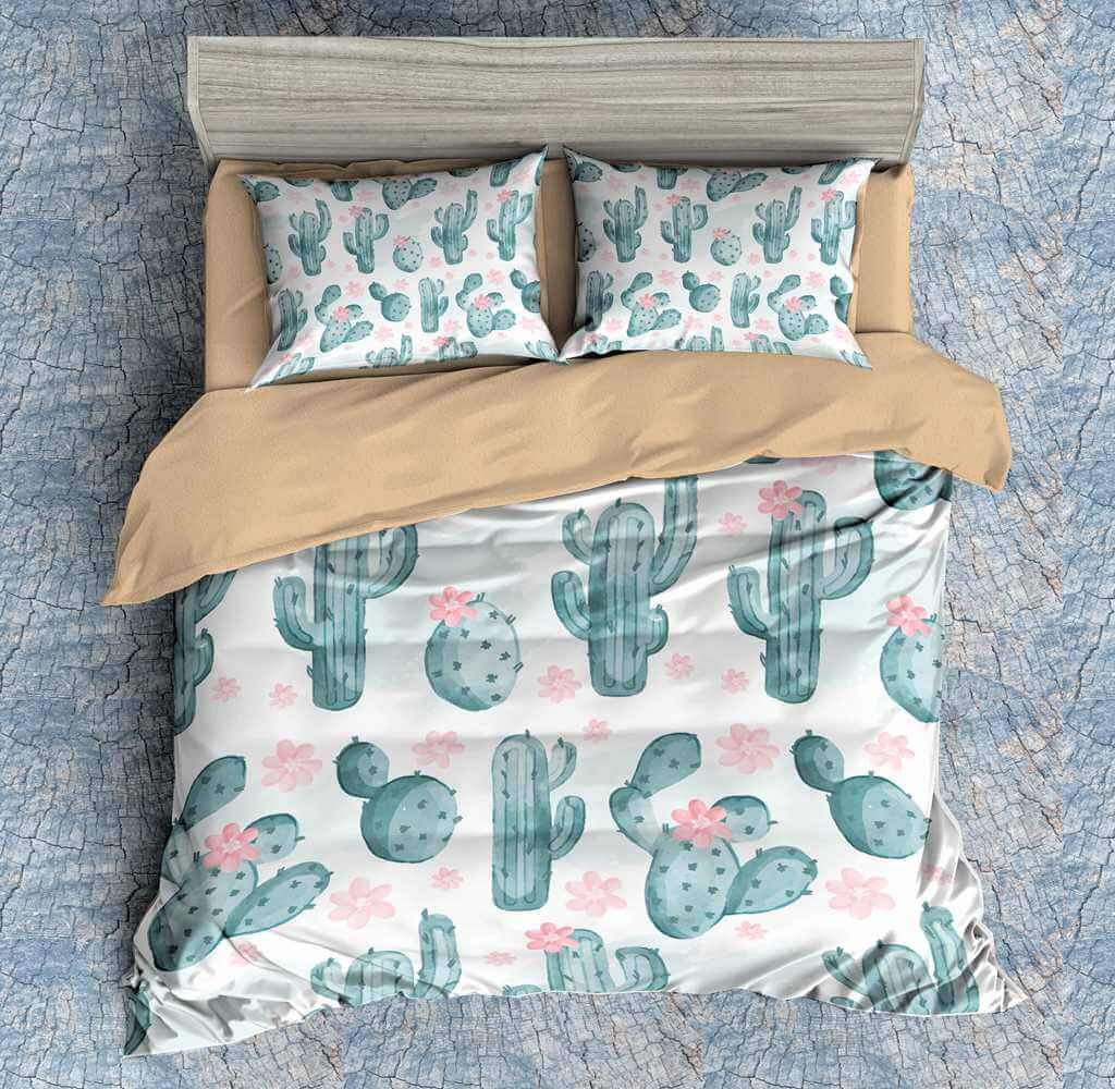 Cactus 3D Customized Duvet Cover Bedding Set