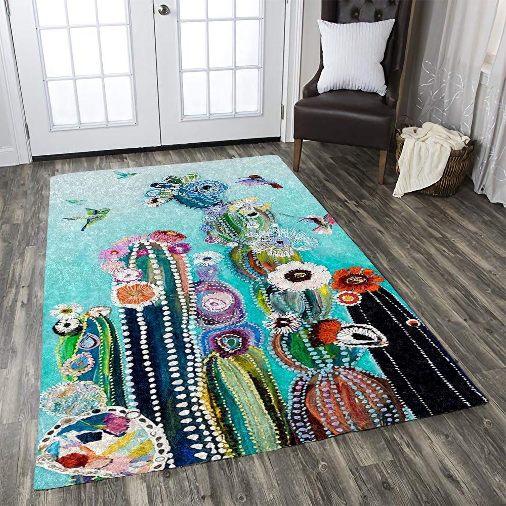 Cactus And Hummingbird Limited Edition Rectangle Rug