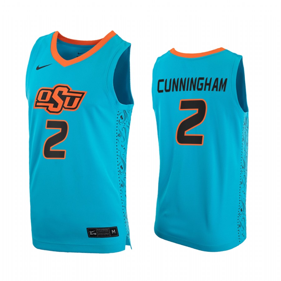 Cade Cunningham Oklahoma State Cowboys Jersey College Blue 2021 NBA Top Prospect