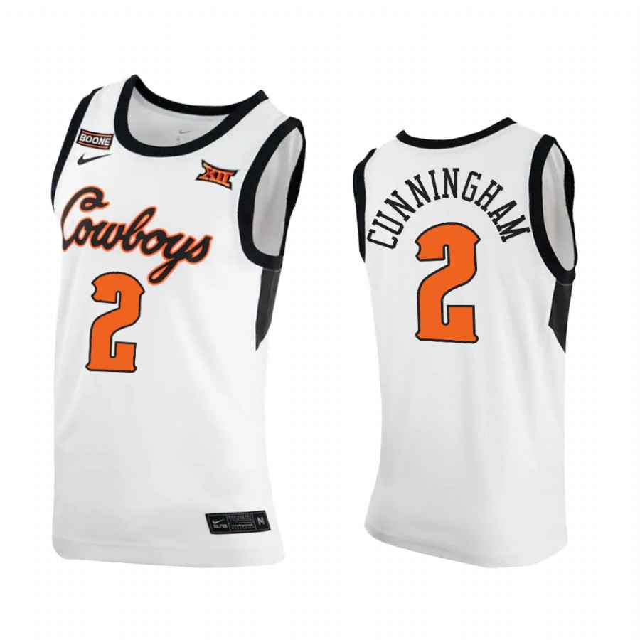 Cade Cunningham Oklahoma State Cowboys White Jersey 2021 NBA Top Prospect
