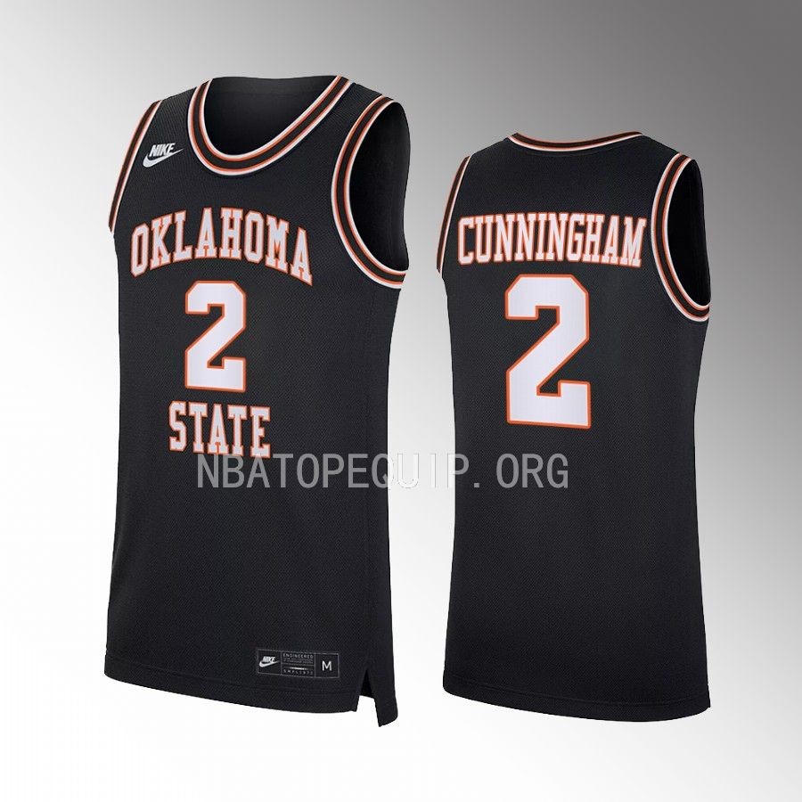 Cade Cunningham OSU Cowboys Black Jersey Retro