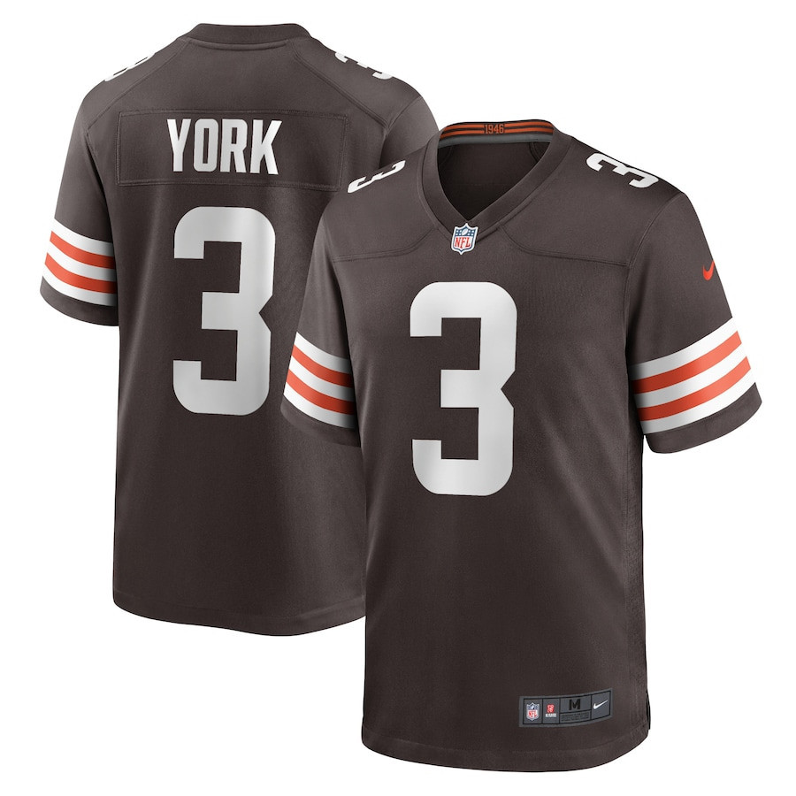 Cade York Cleveland Browns Stitched Jersey – Brown