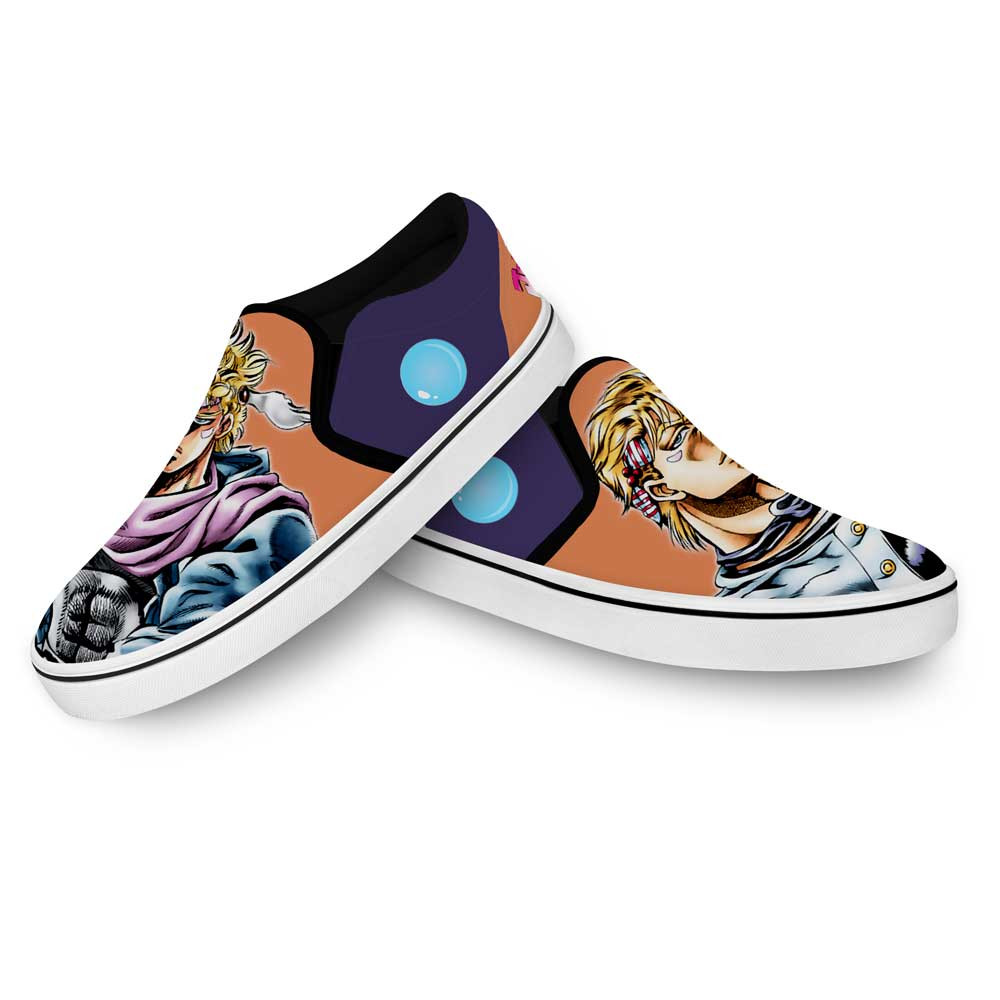 Caesar Anthonio Zeppeli Slip-On Shoes Canvas Custom Anime JoJo’s Bizarre Adventure Shoes