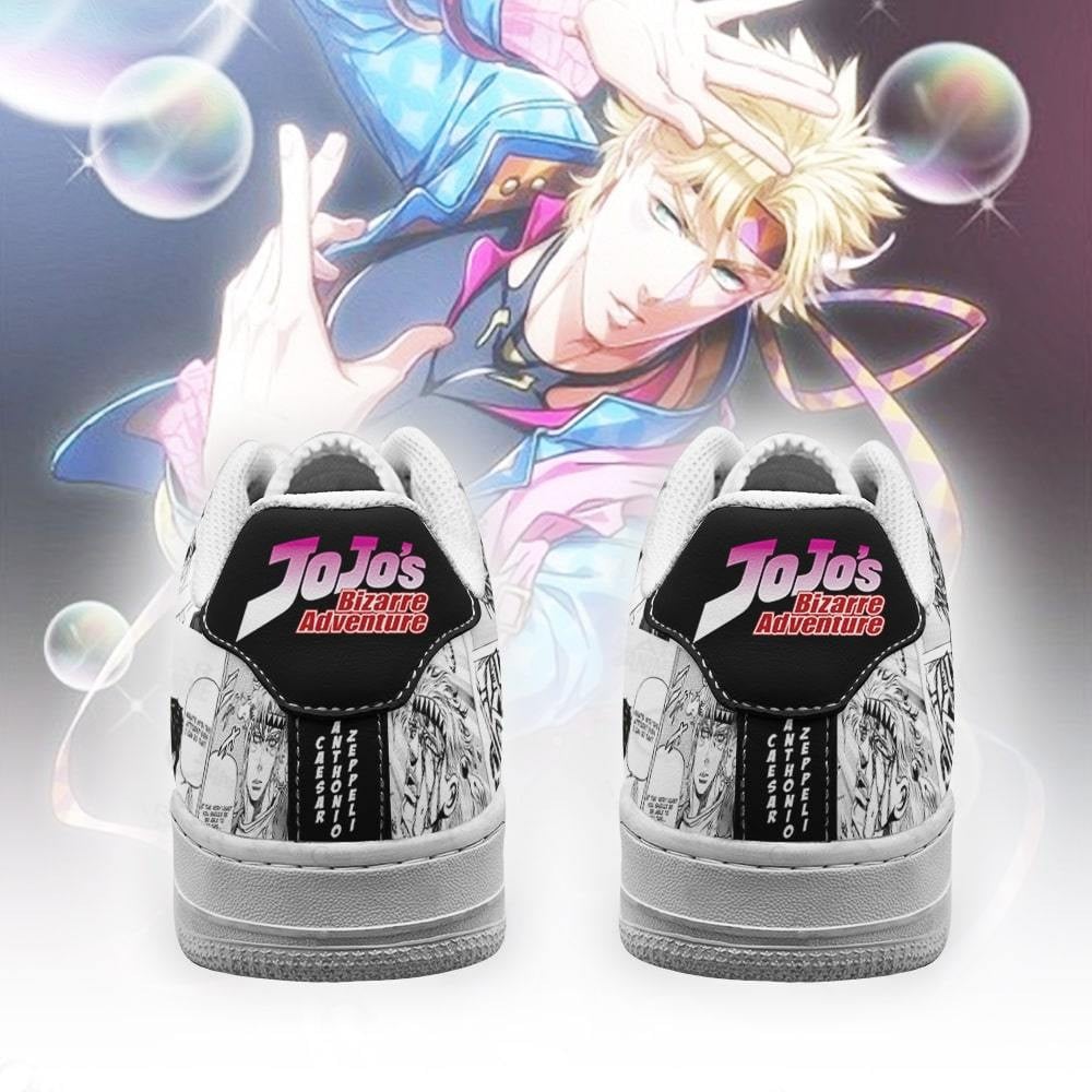 Caesar Zeppeli Sneakers Manga Style JoJo’s Anime Shoes Fan Gift