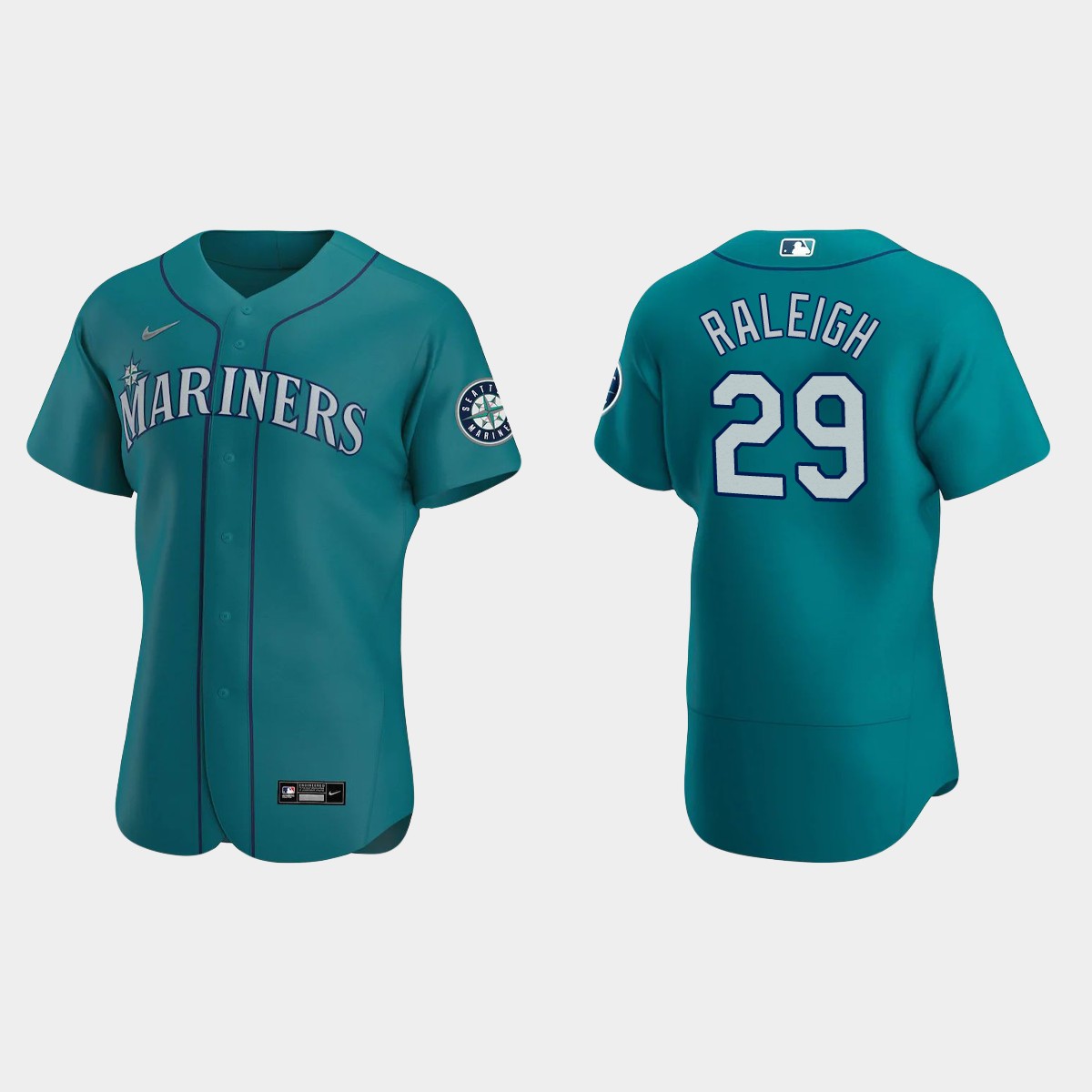 Cal Raleigh Seattle Mariners Alternate Jersey – Aqua