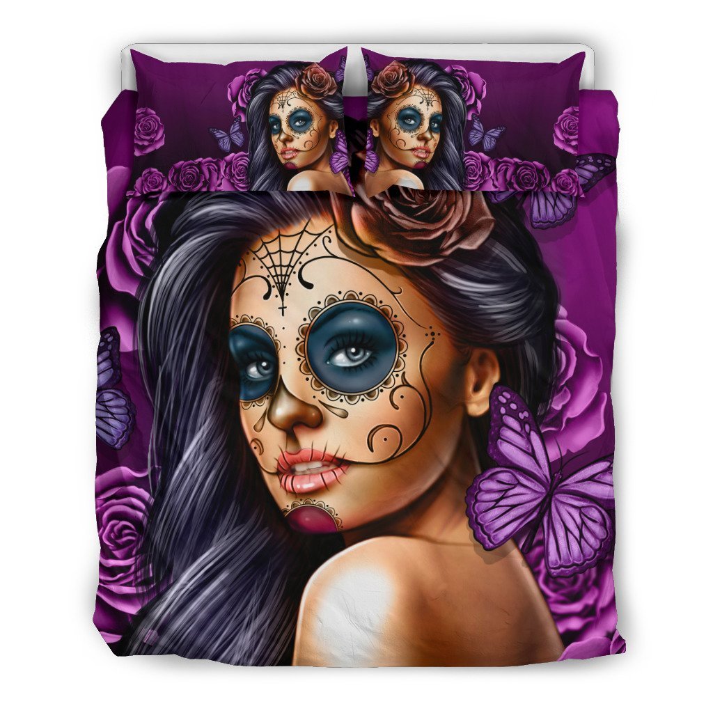 Calavera (Viol On Beige) 3D Customized Duvet Cover Bedding Set