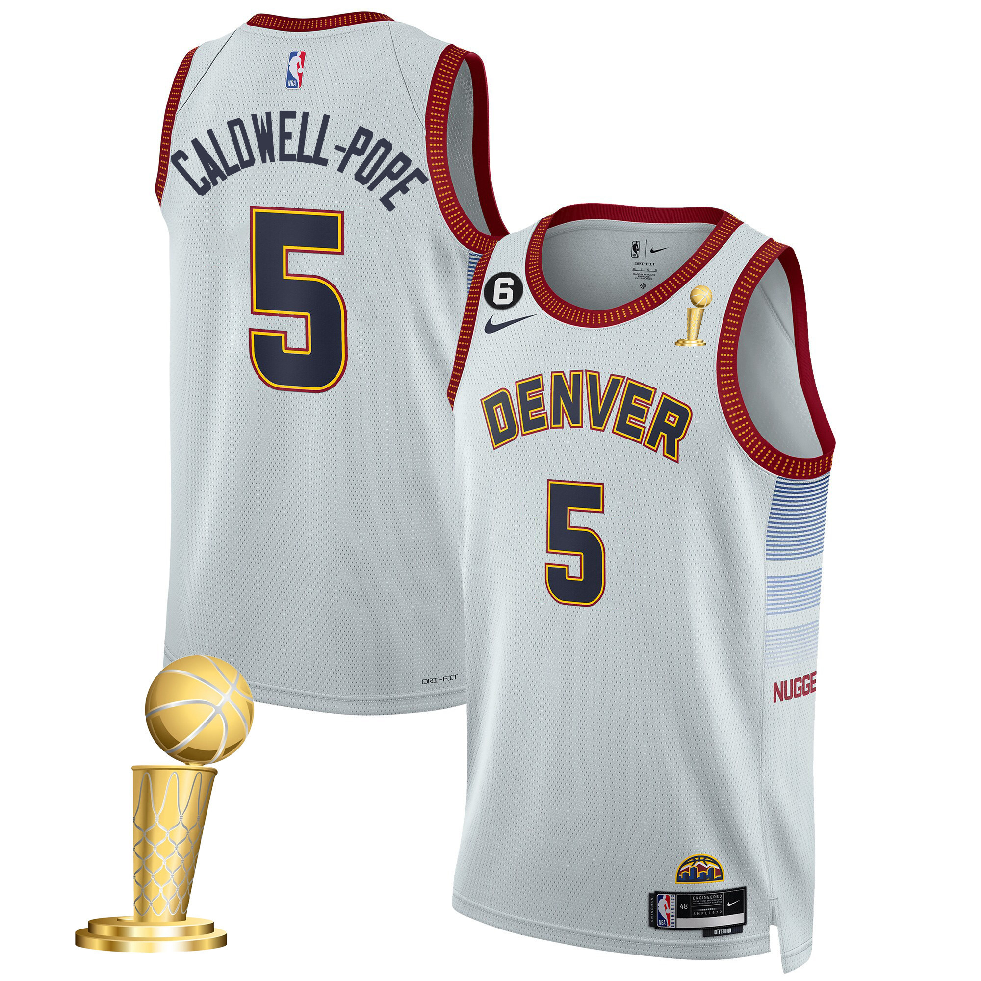 Caldwell-Pope Men's Denver Nuggets 2023 Champions Collection City Jersey - All Stitched