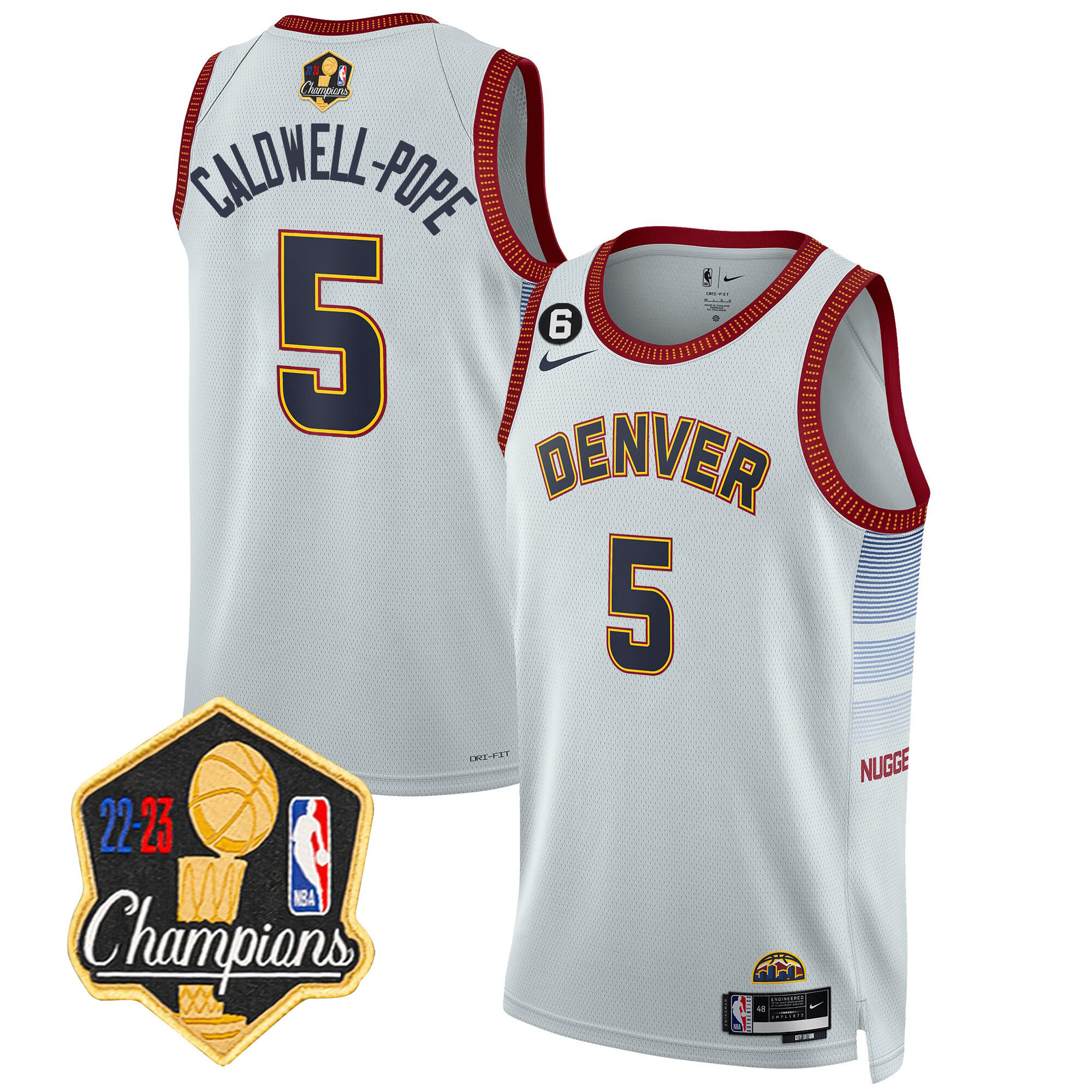 Caldwell-Pope Men's Denver Nuggets 2023 Champions Limited Patch City Jersey - All Stitched