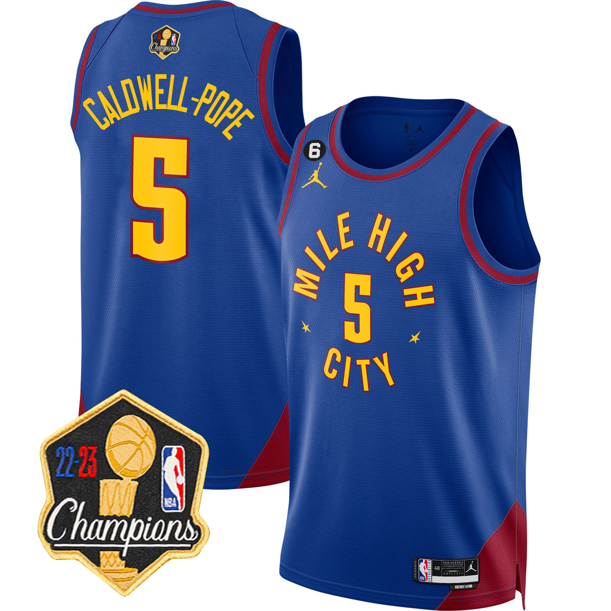 Caldwell-Pope Men's Denver Nuggets 2023 Champions Limited Patch Statement Jersey - All Stitched