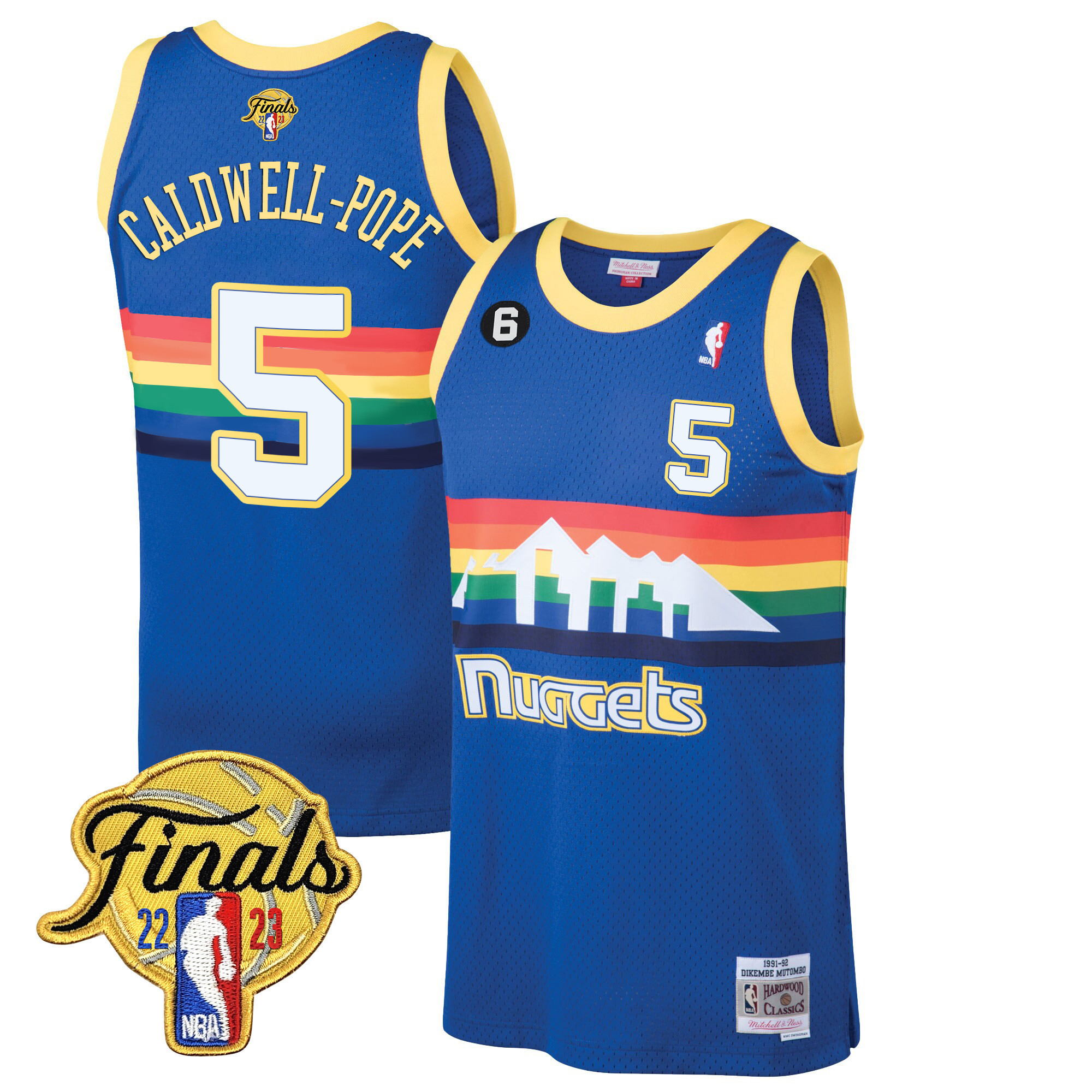 Caldwell-Pope Men's Denver Nuggets 2023 Finals Classic Blue Classic Jersey - All Stitched
