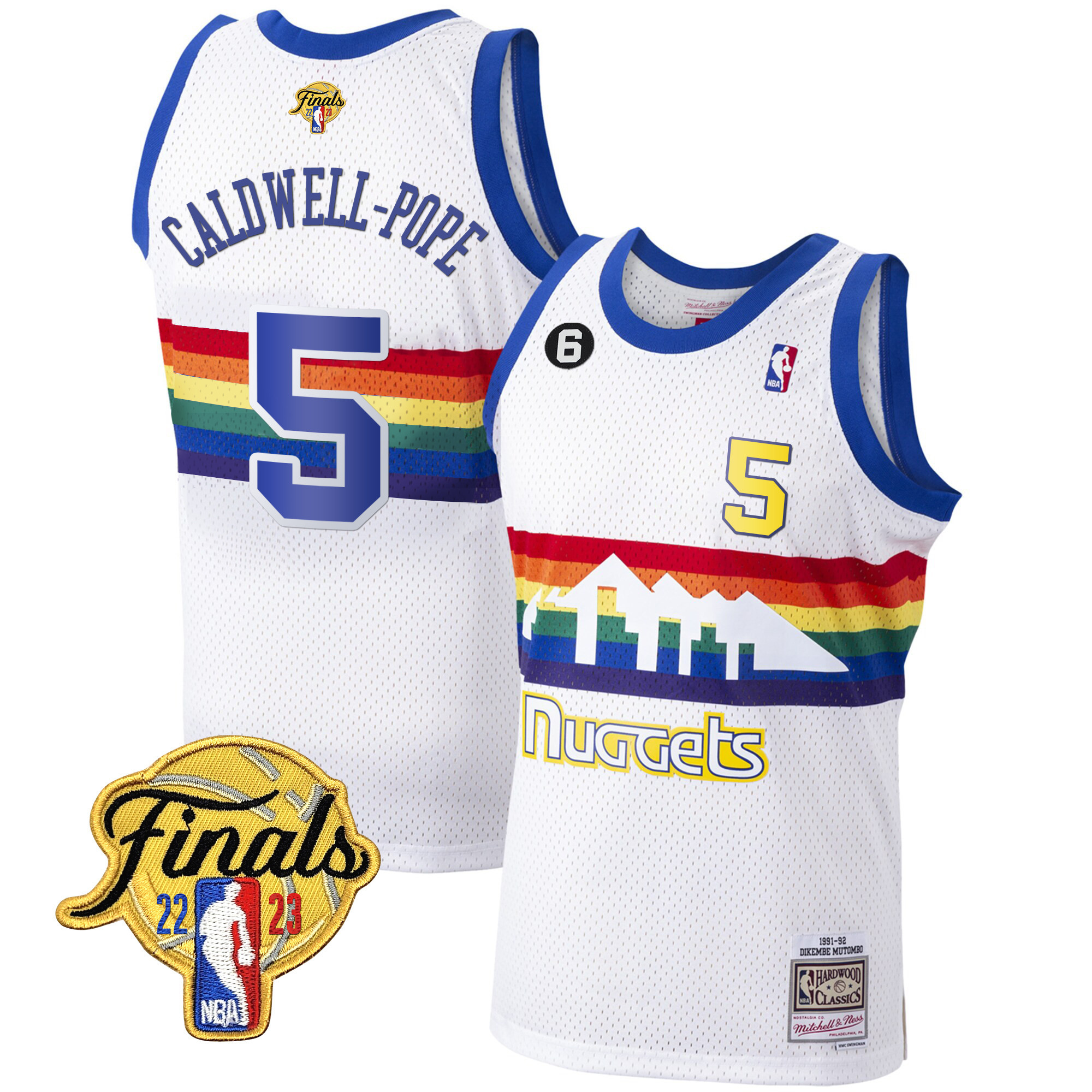 Caldwell-Pope Men's Denver Nuggets 2023 Finals Classic White Classic Jersey - All Stitched