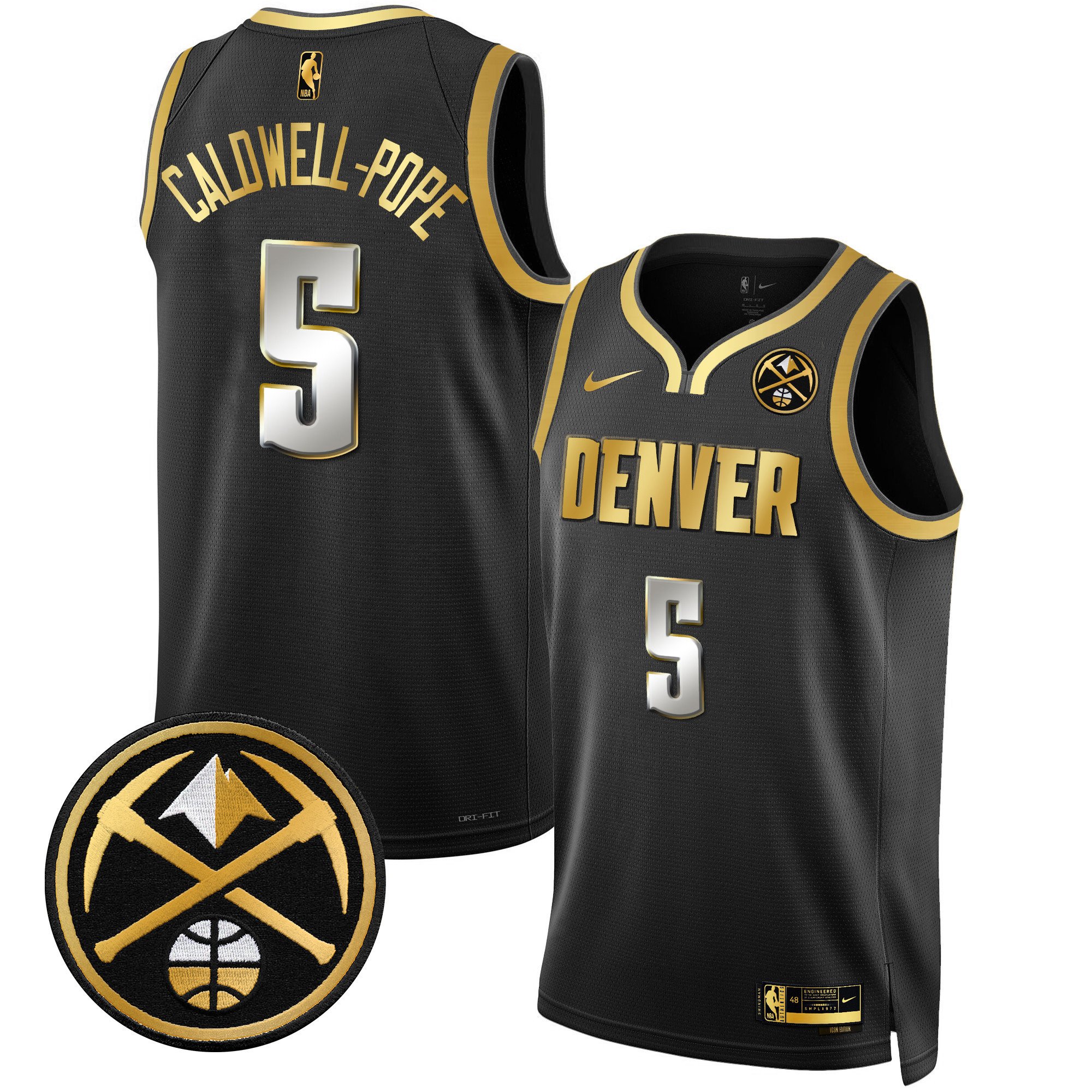 Caldwell-Pope Men's Denver Nuggets Swingman Black Limited Jersey - All Stitched