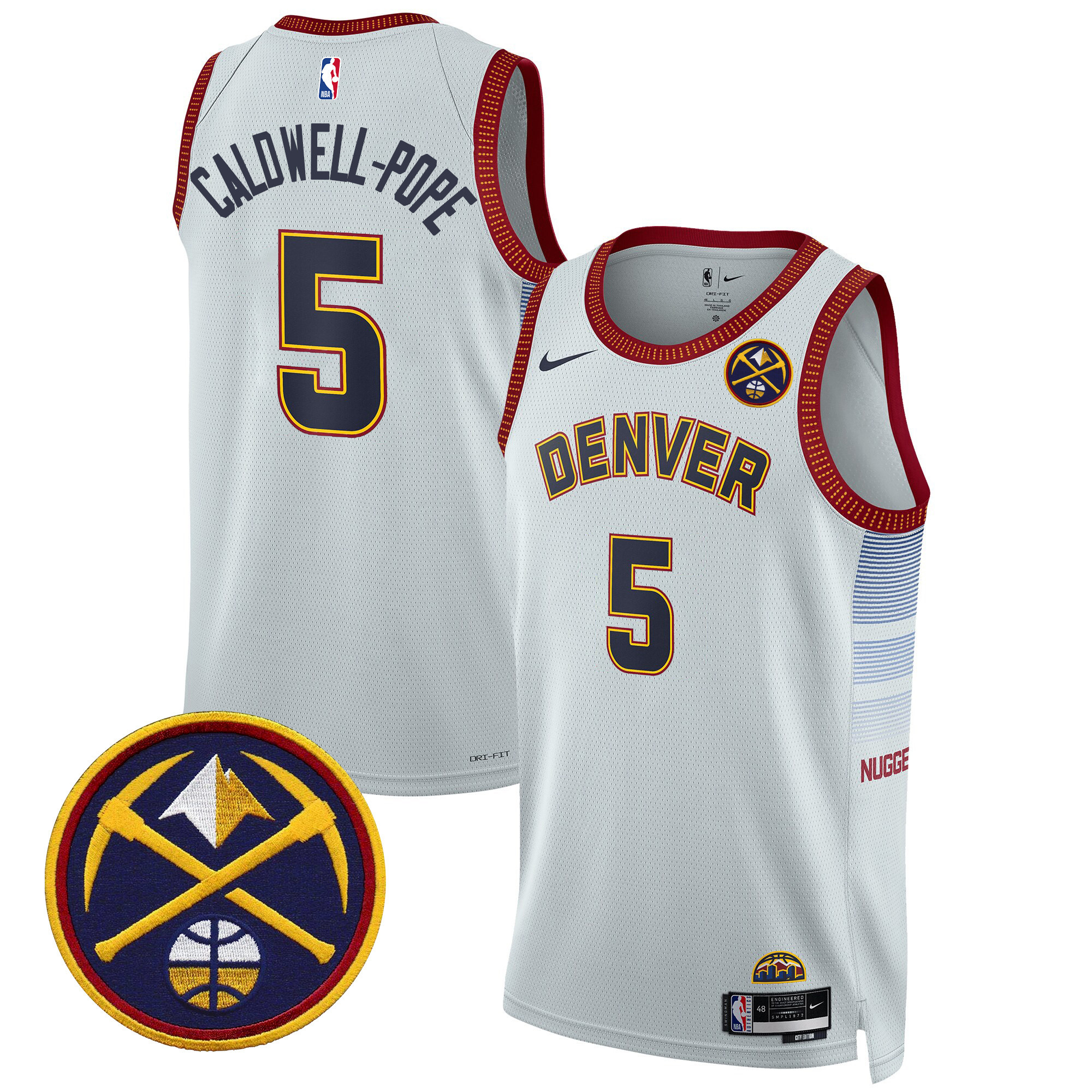 Caldwell-Pope Men's Denver Nuggets Swingman City Jersey - All Stitched