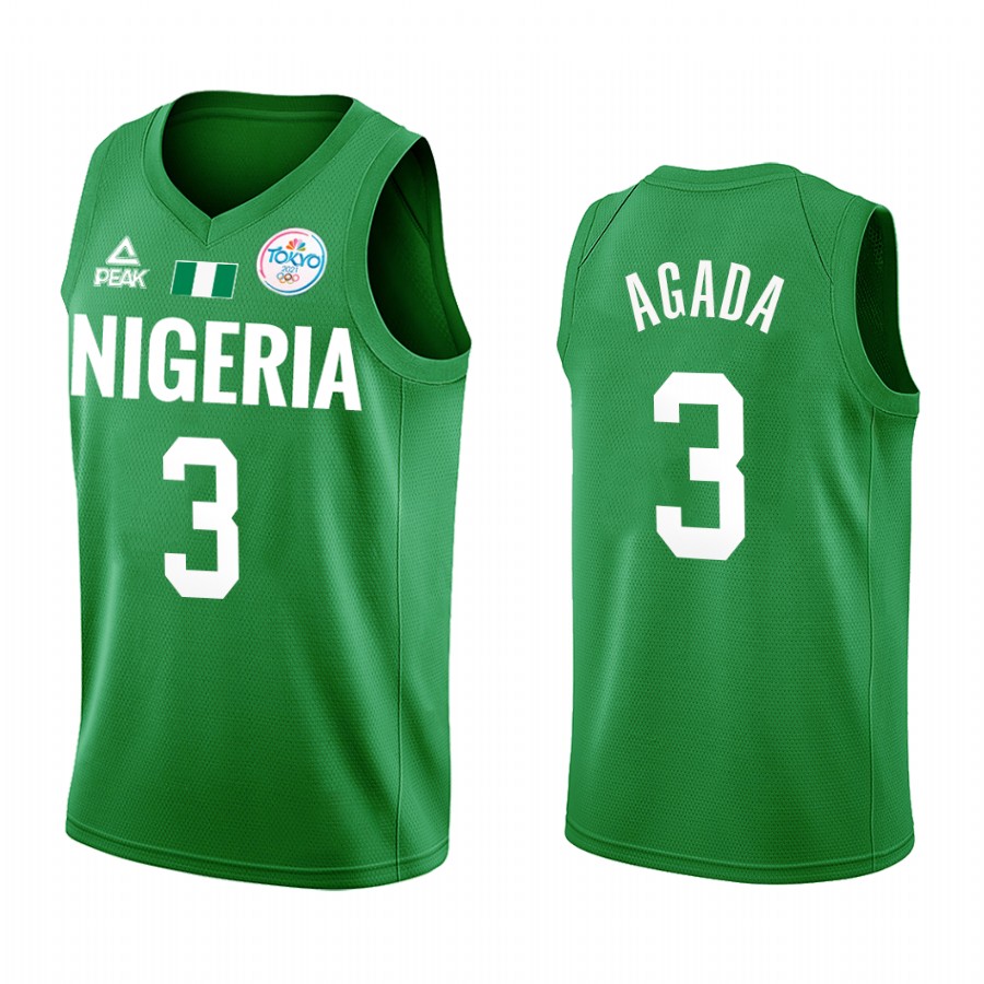 Caleb Agada Nigeria #3 Green 2021 Tokyo Olymipcs Limited Jersey
