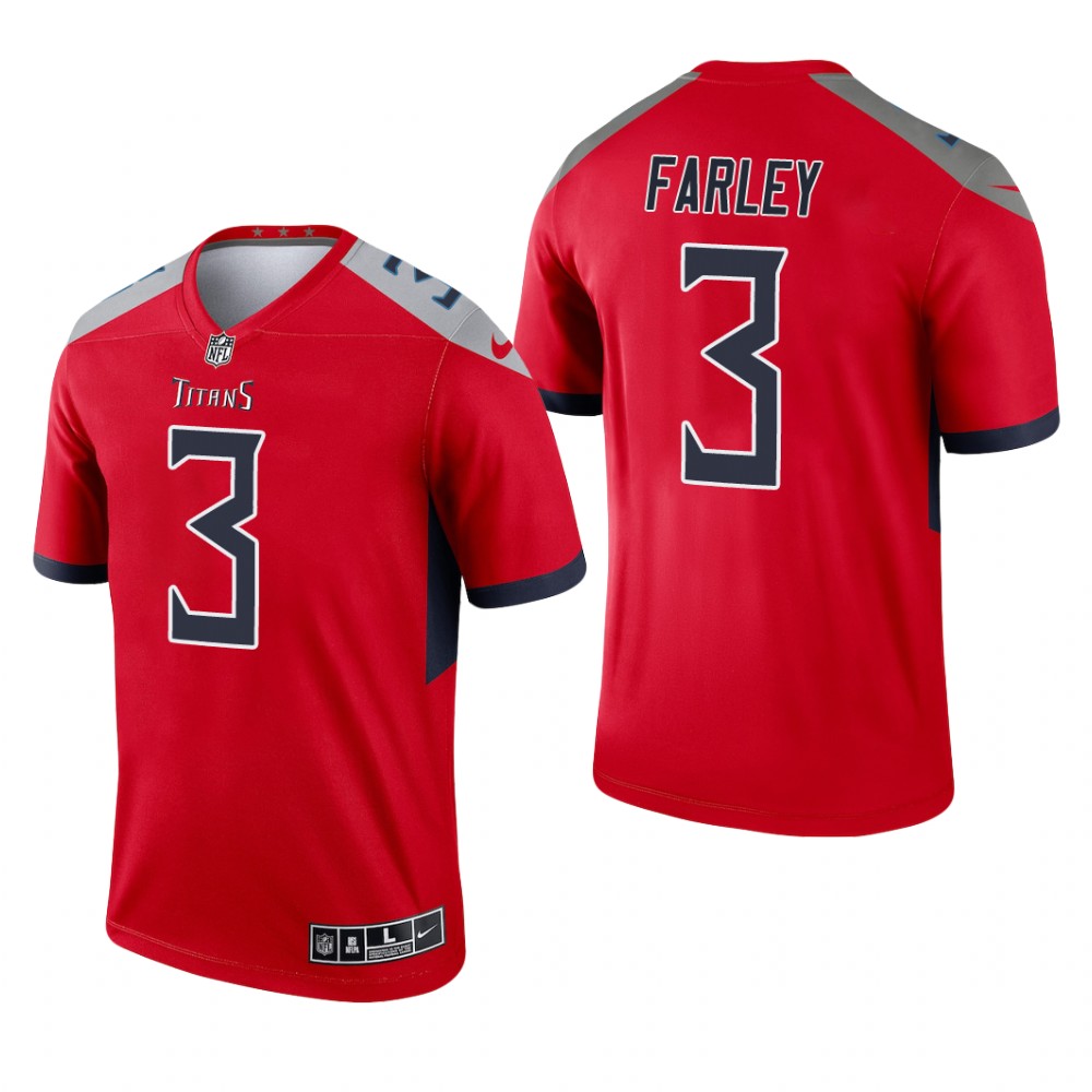 Caleb Farley Tennessee Titans Red Jersey Inverted Legend – Men’s