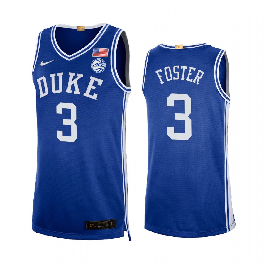 Caleb Foster Duke Blue Devils Royal Jersey Elite 2023 Classc