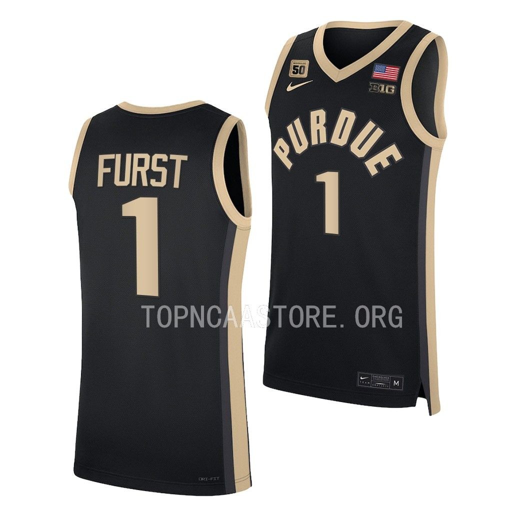 Caleb Furst Purdue Boilermakers #1 Black Jersey