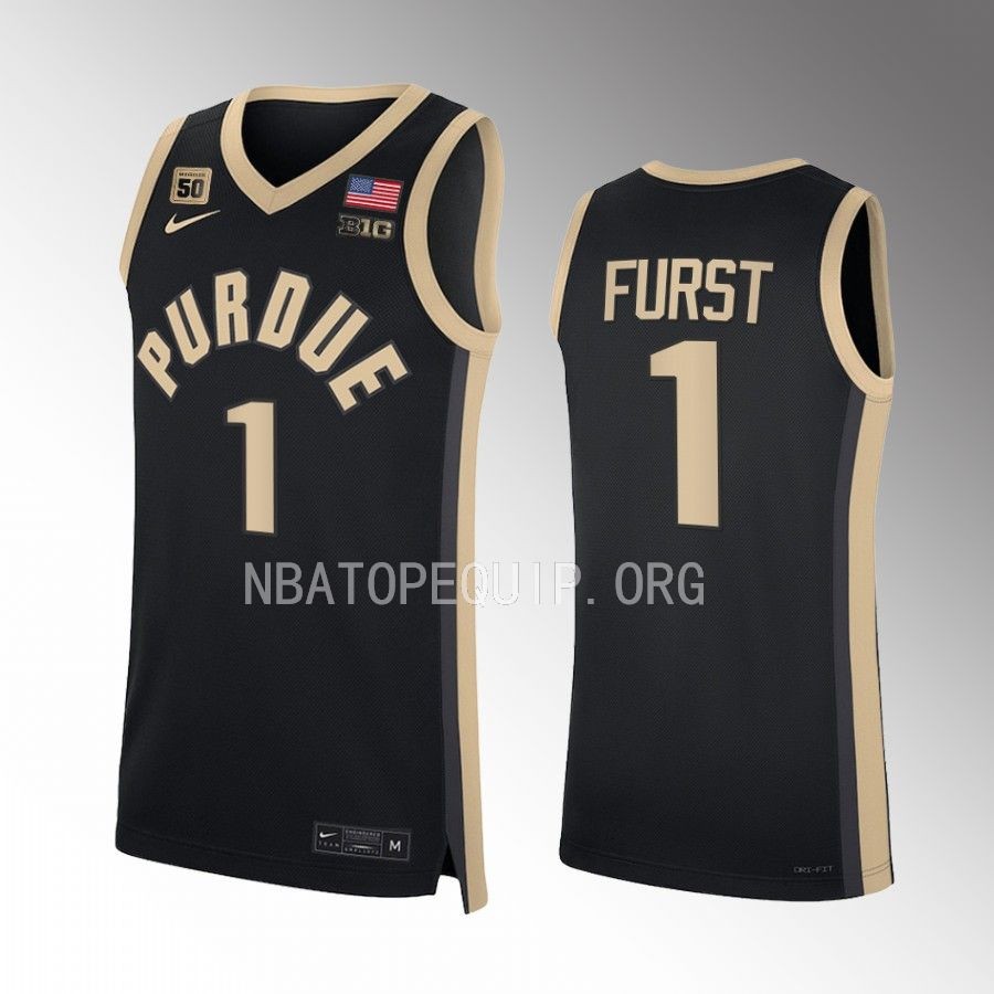 Caleb Furst Purdue Boilermakers Black Jersey