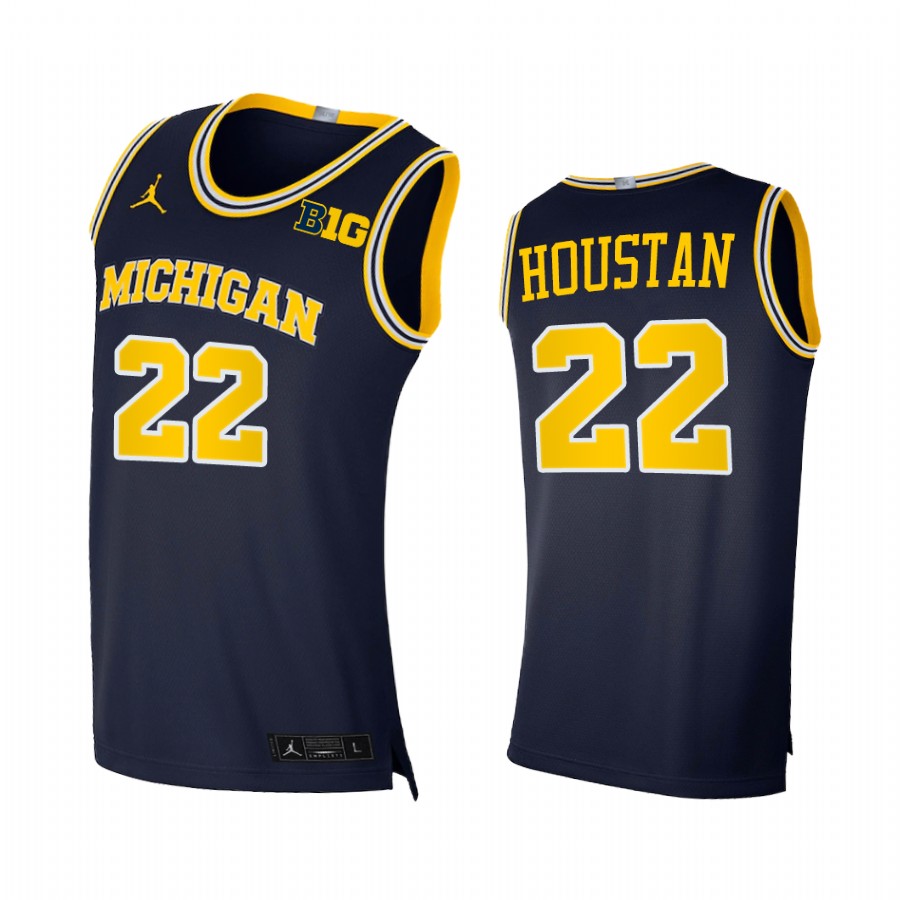 Caleb Houstan Michigan Wolverines Navy Jersey 2022 NBA Draft top prospect Limited