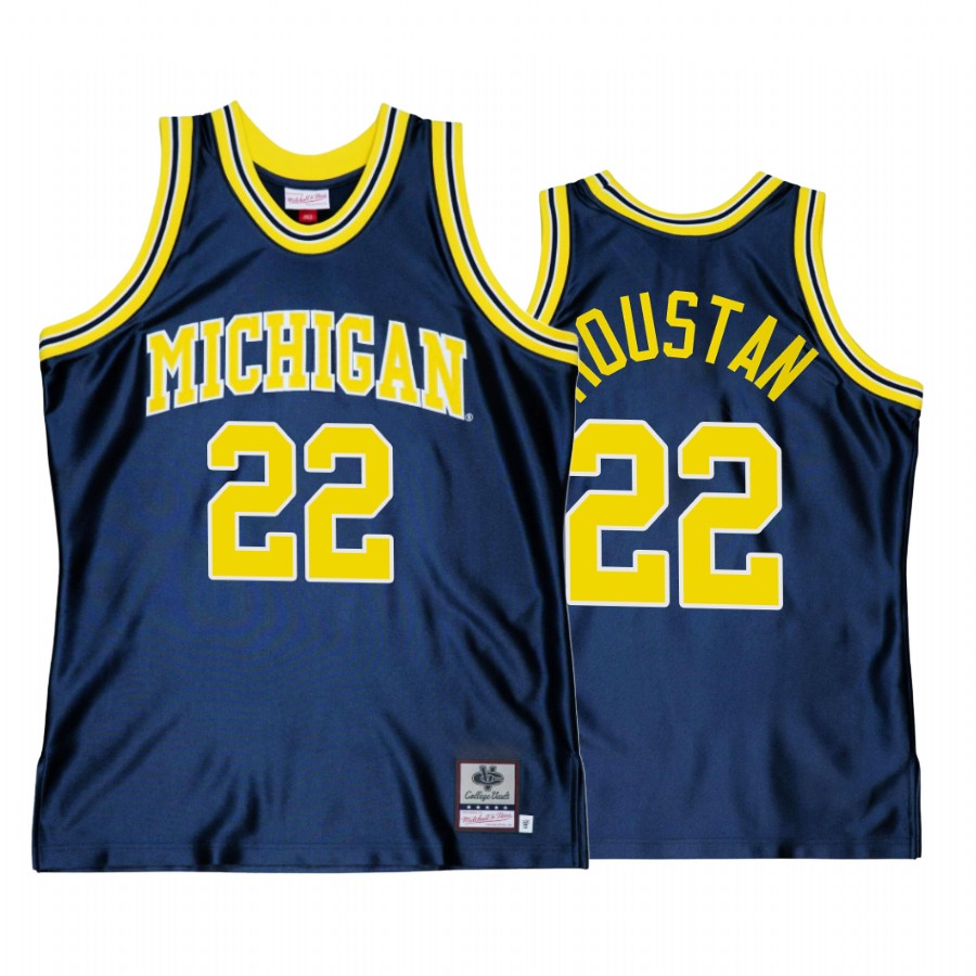 Caleb Houstan Michigan Wolverines Navy Jersey Throwback College