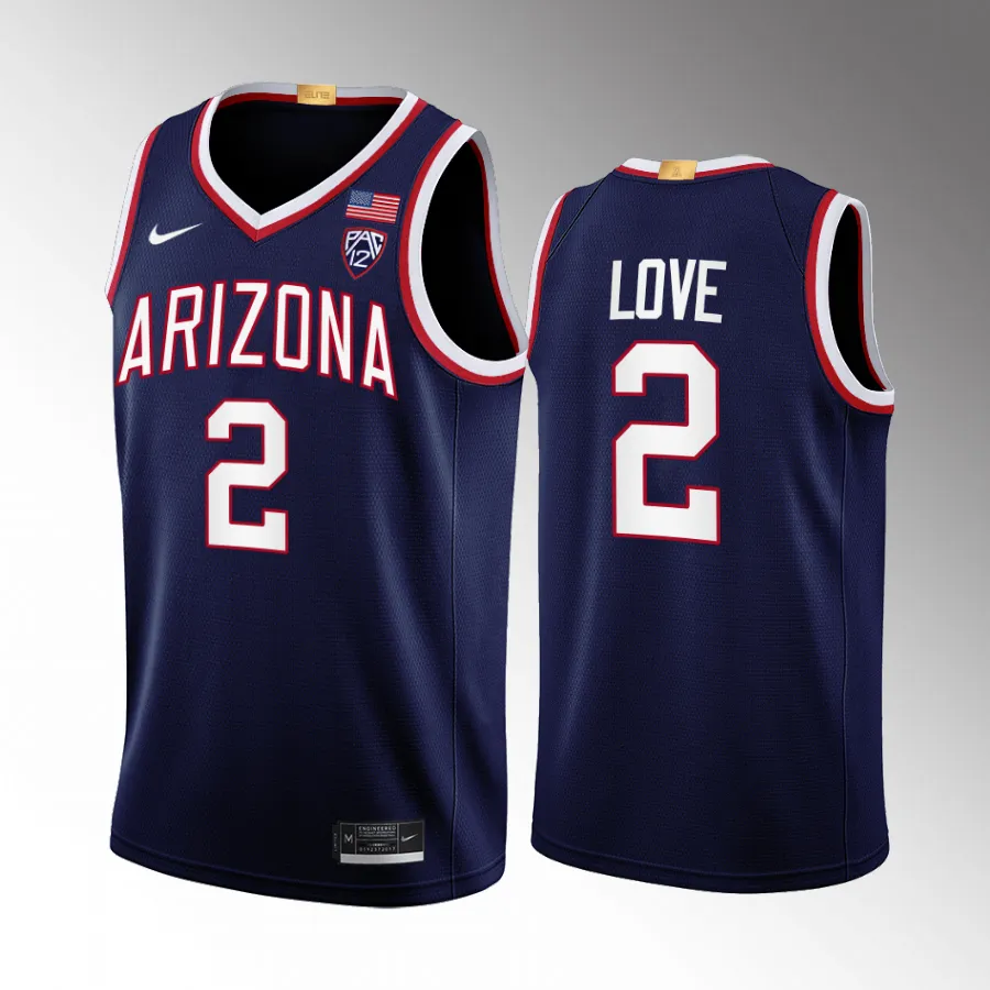 Caleb Love Arizona Wildcats College Men's Navy Jersey
